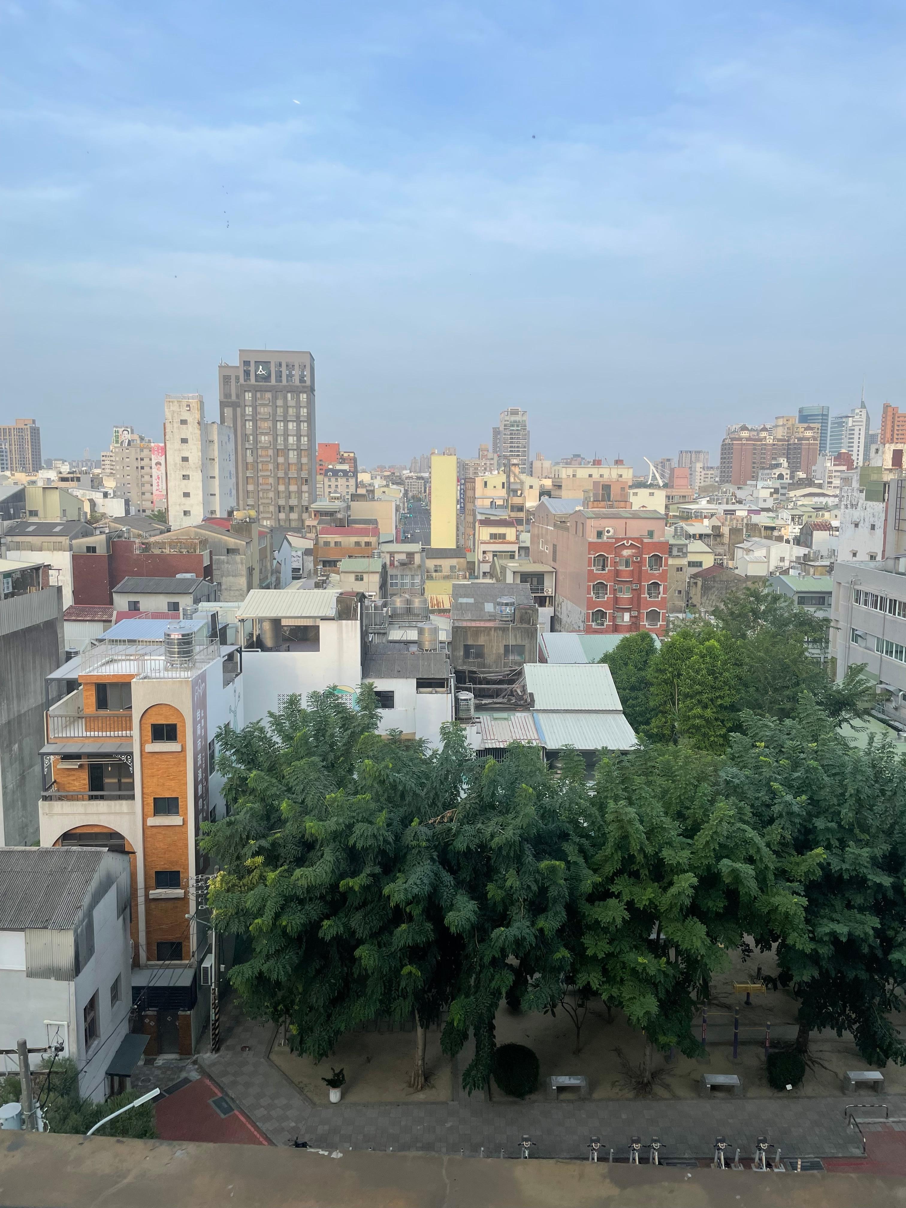 Great views of Tainan and nice patio area outside!!
