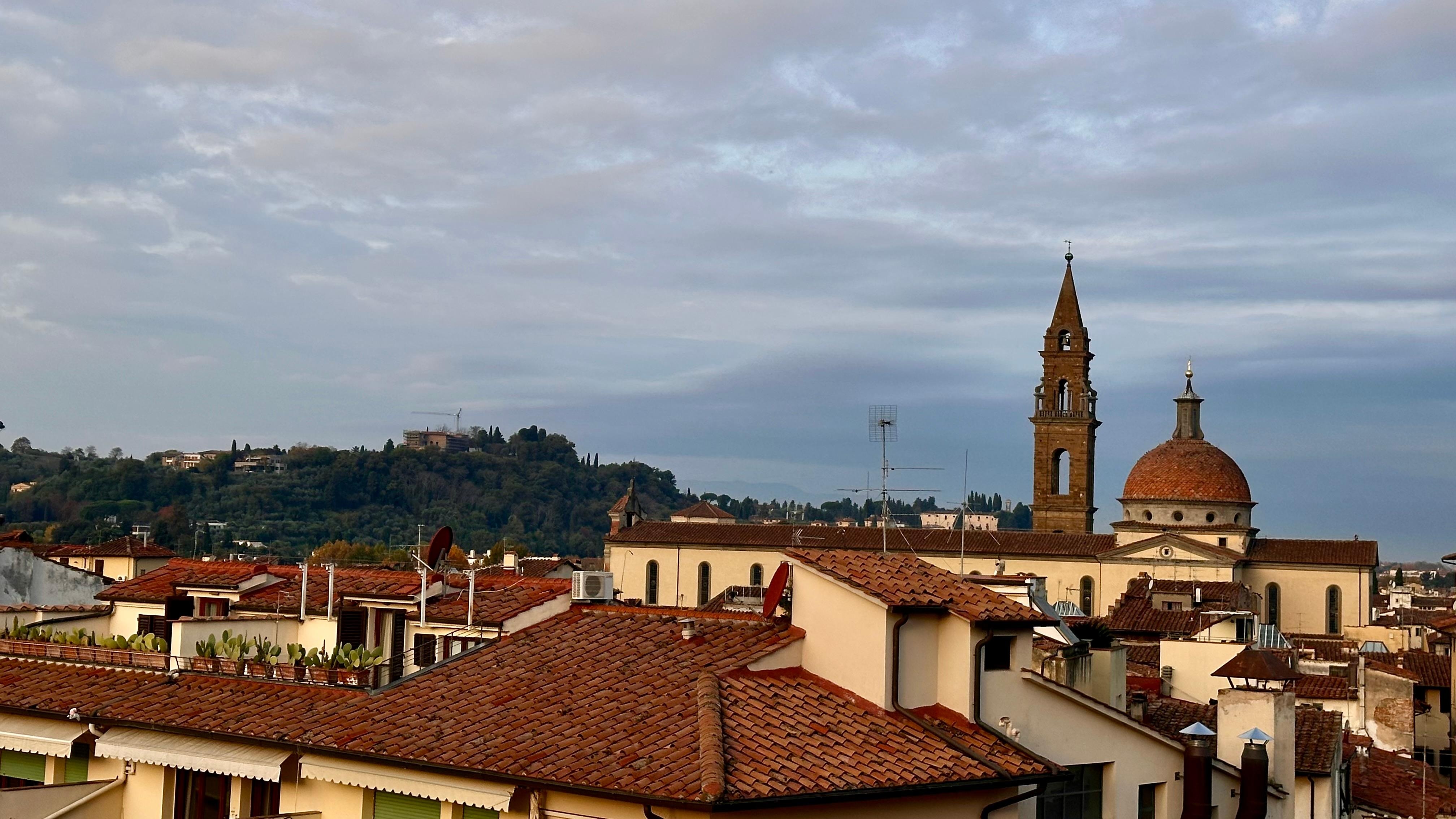 View from the rooftop breakfast area and lounge