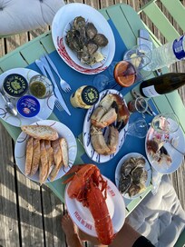 Abendessen auf der Terrasse
