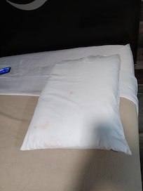 Stains on pillow