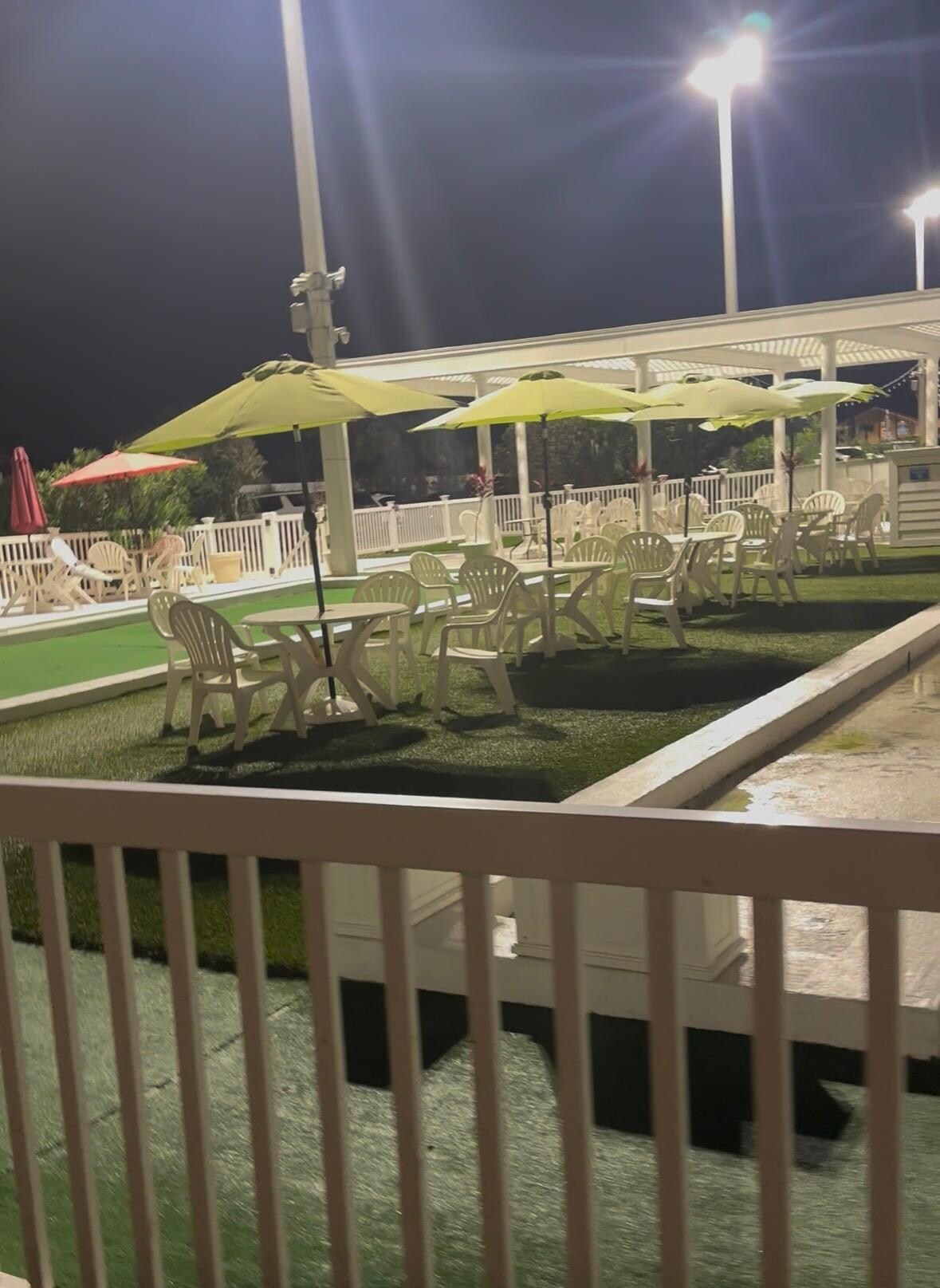 Patio and Play Area with a Waterfall Wall very nice And Relax area.