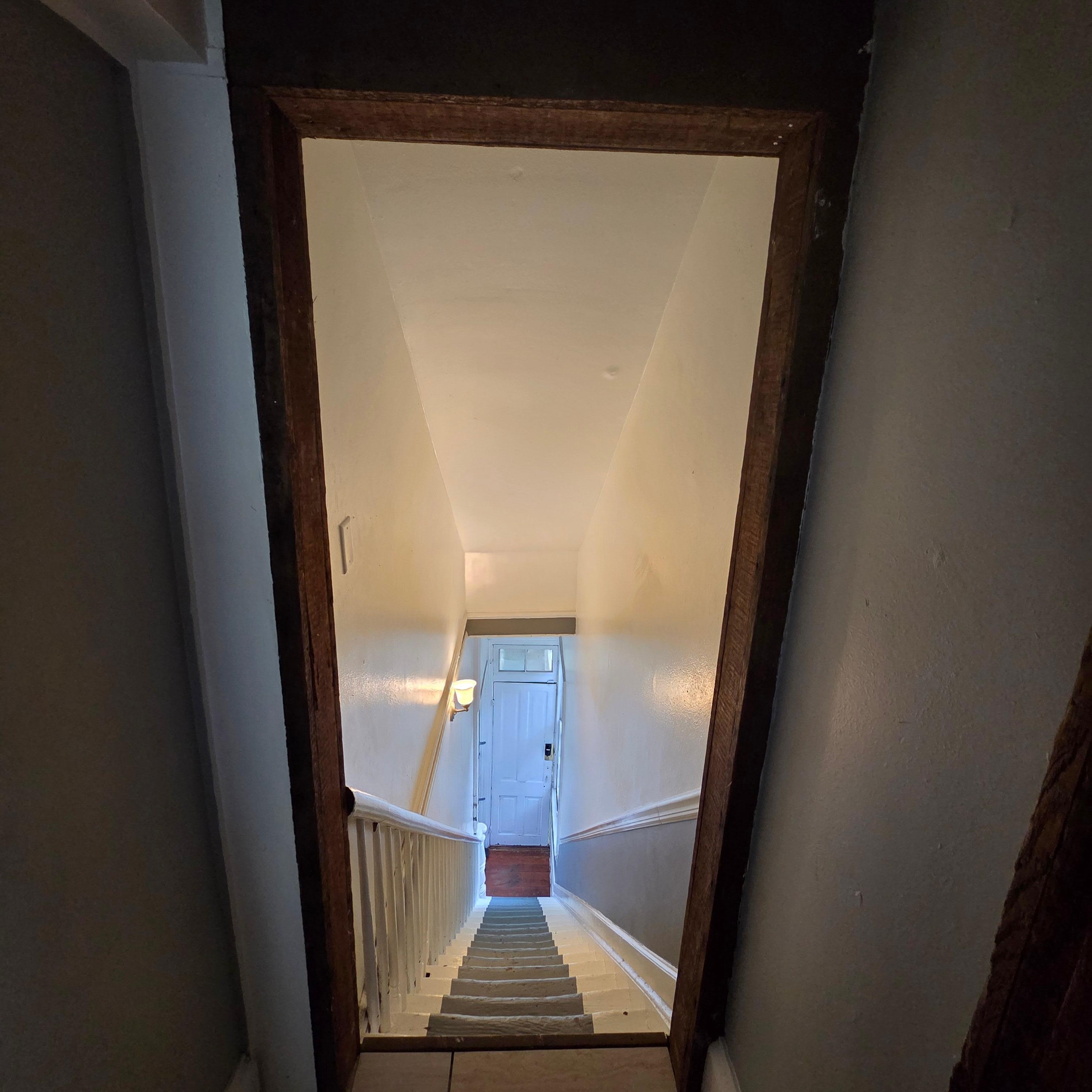 Fairly steep stairs to get to the space. Well maintained but should be noted for those with mobility concerns. 