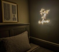 Night light in twin bedroom. It’s only but a dream ☺️