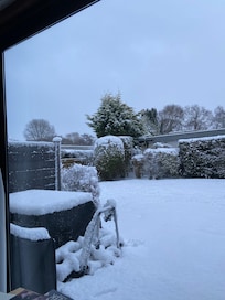 Der Garten des Hauses in winterlicher Pracht!