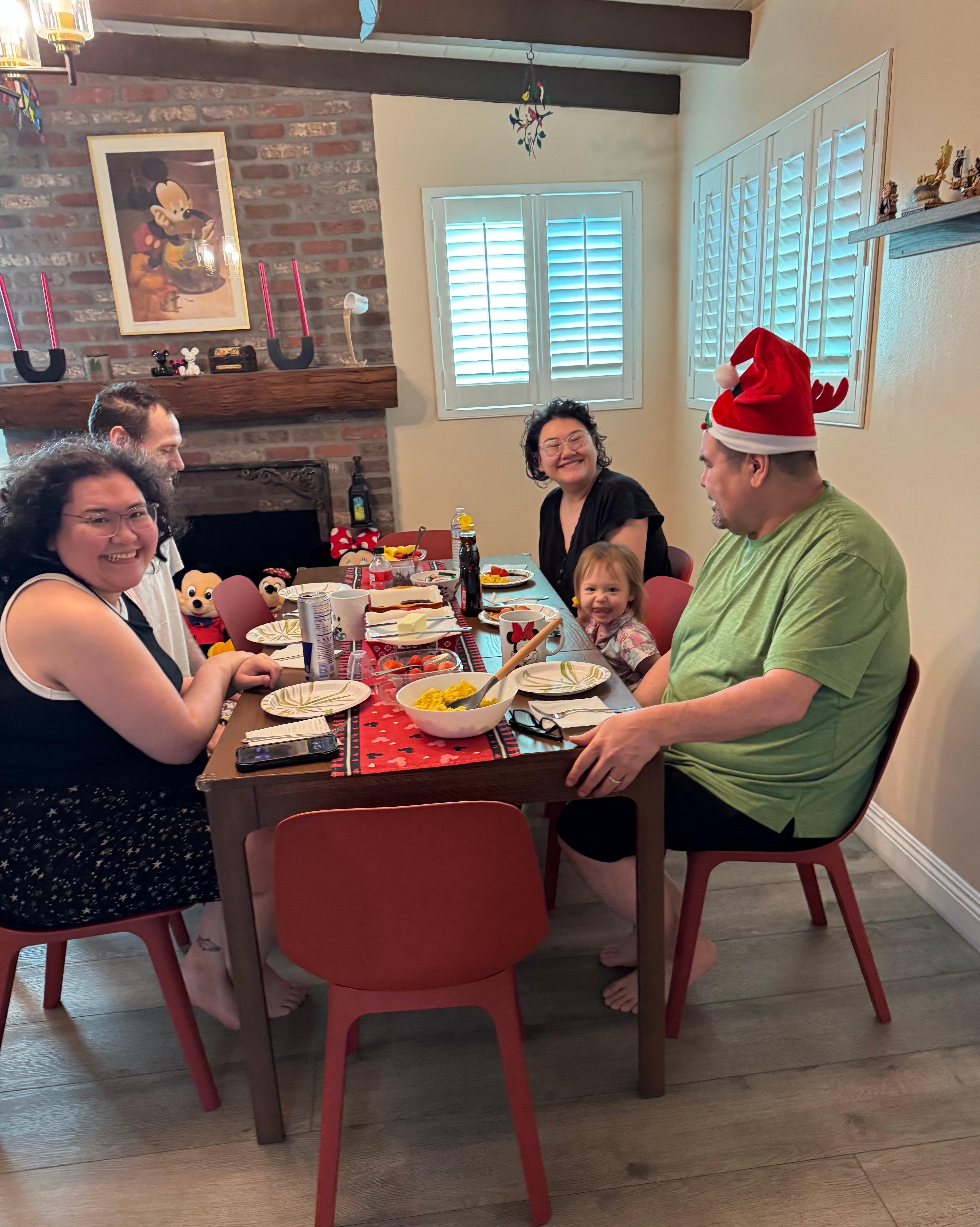 The kitchen and dining area was spacious enough for our big family. 