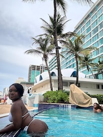 Pool next to beach