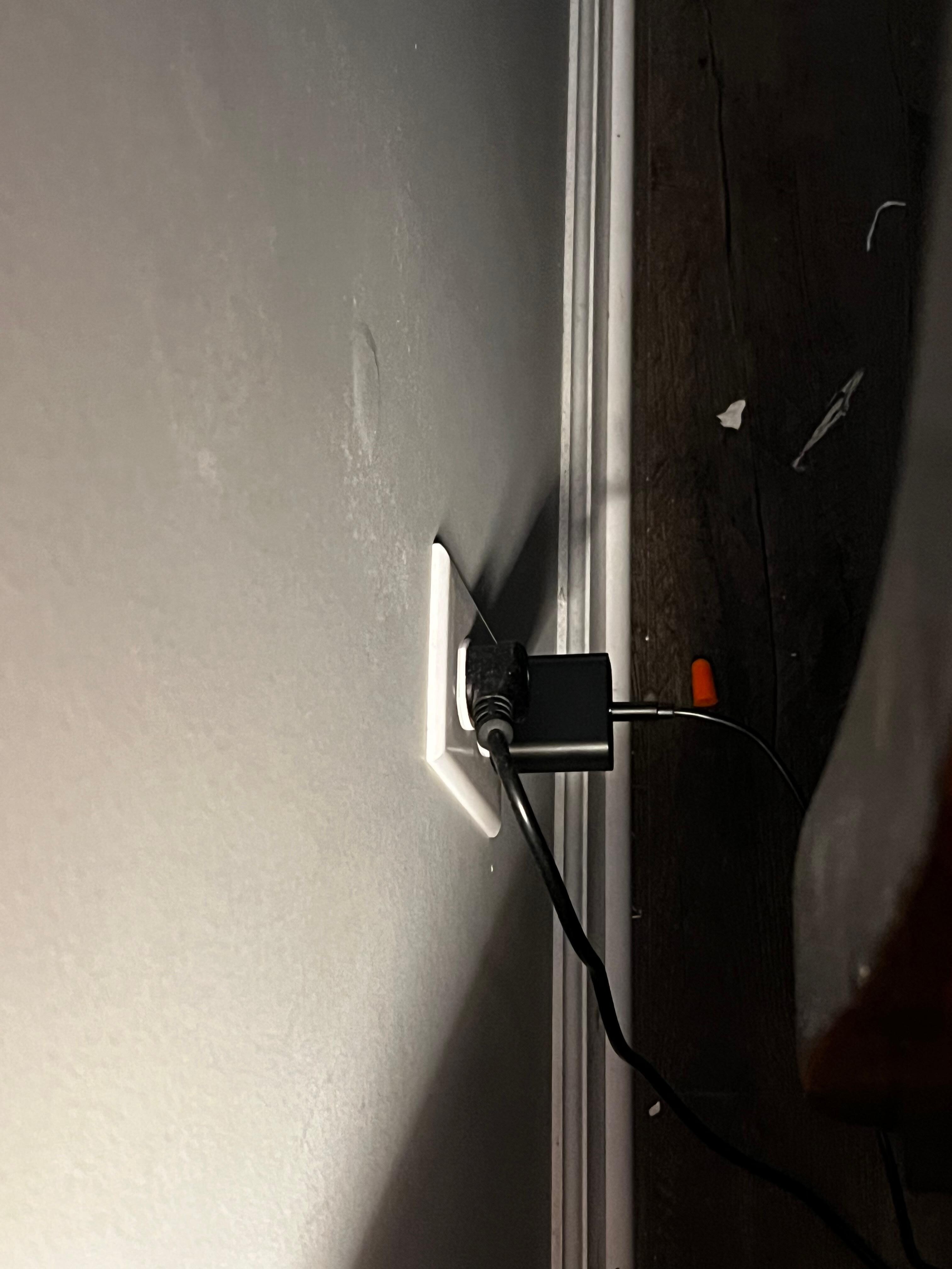 Behind bed