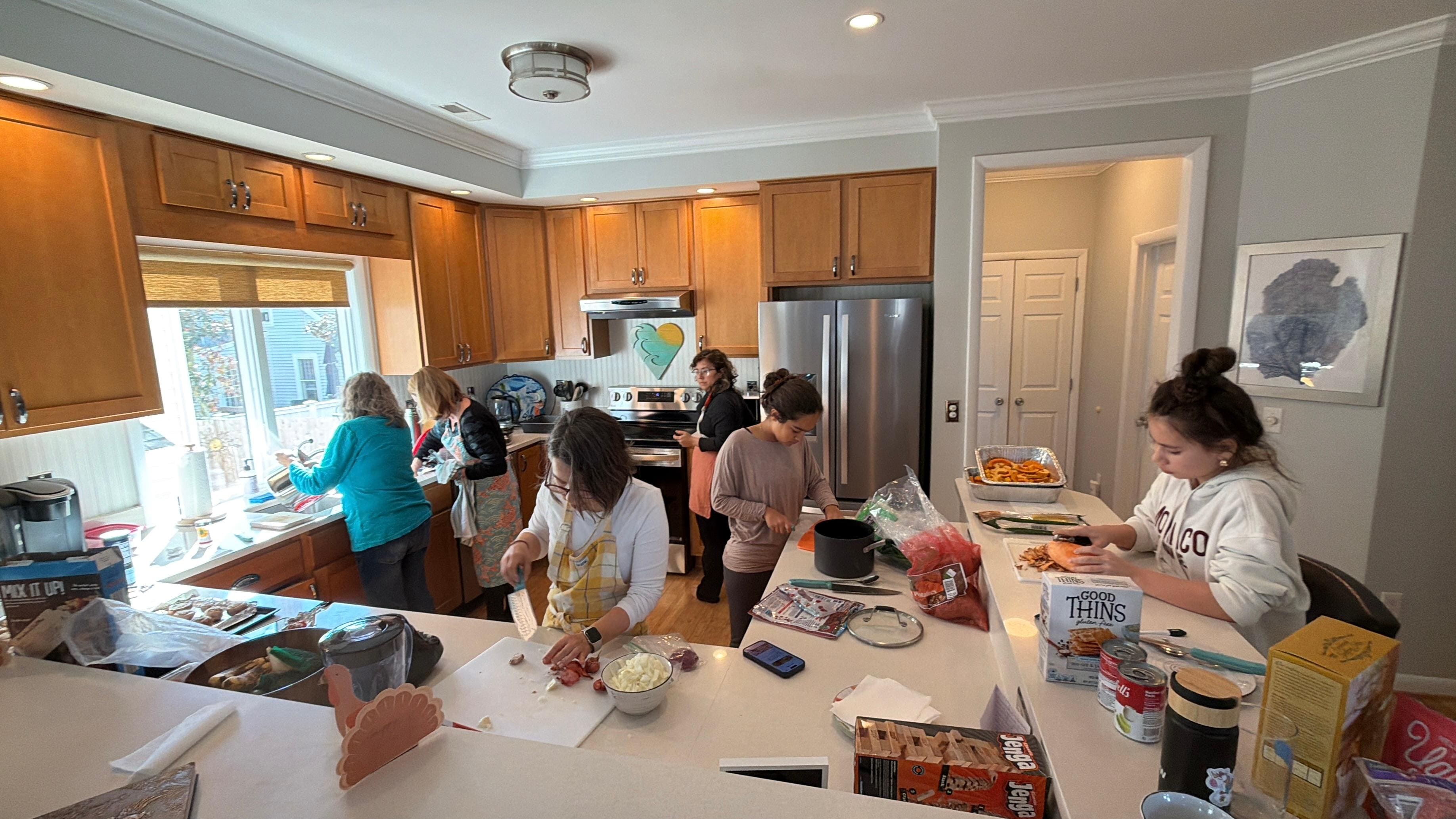 Cooks in the kitchen