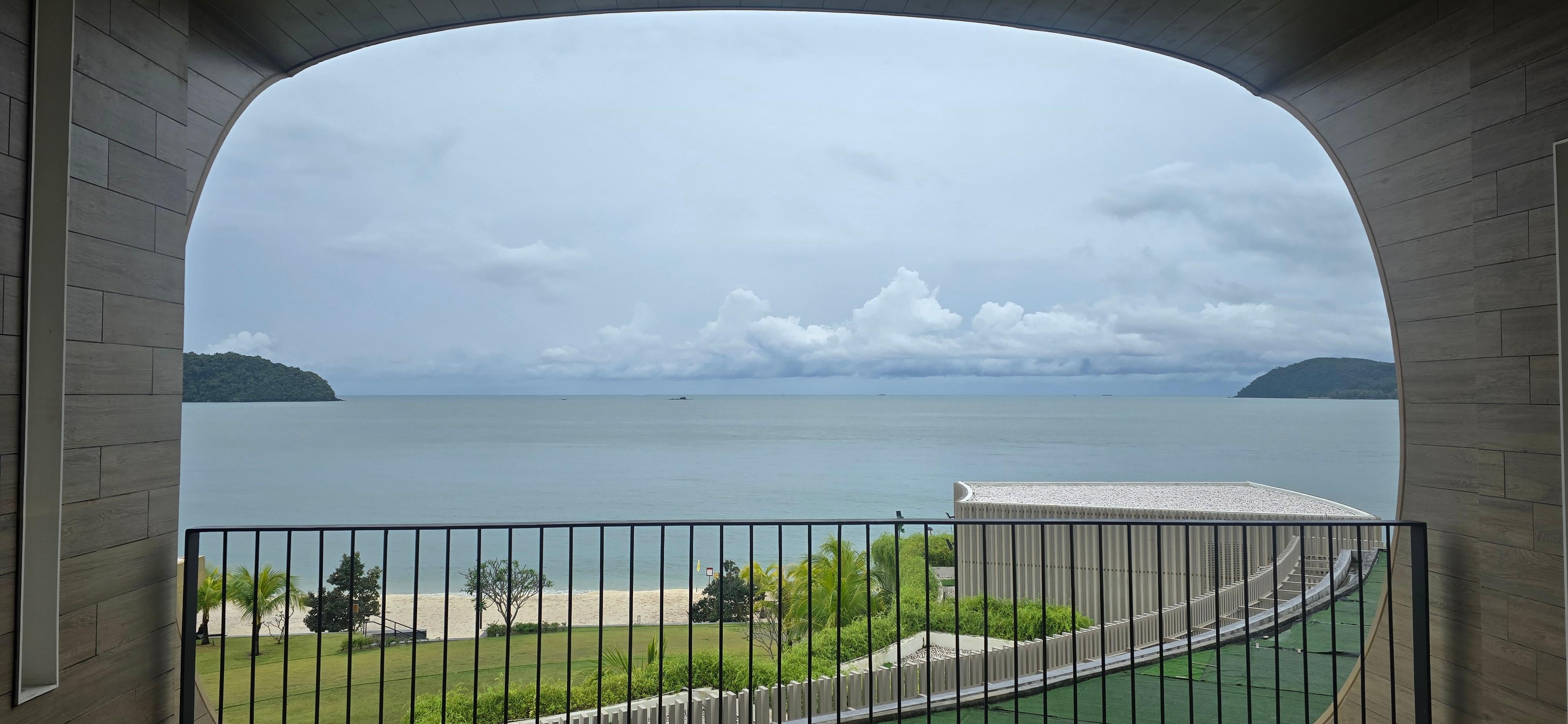 The view from the balcony.