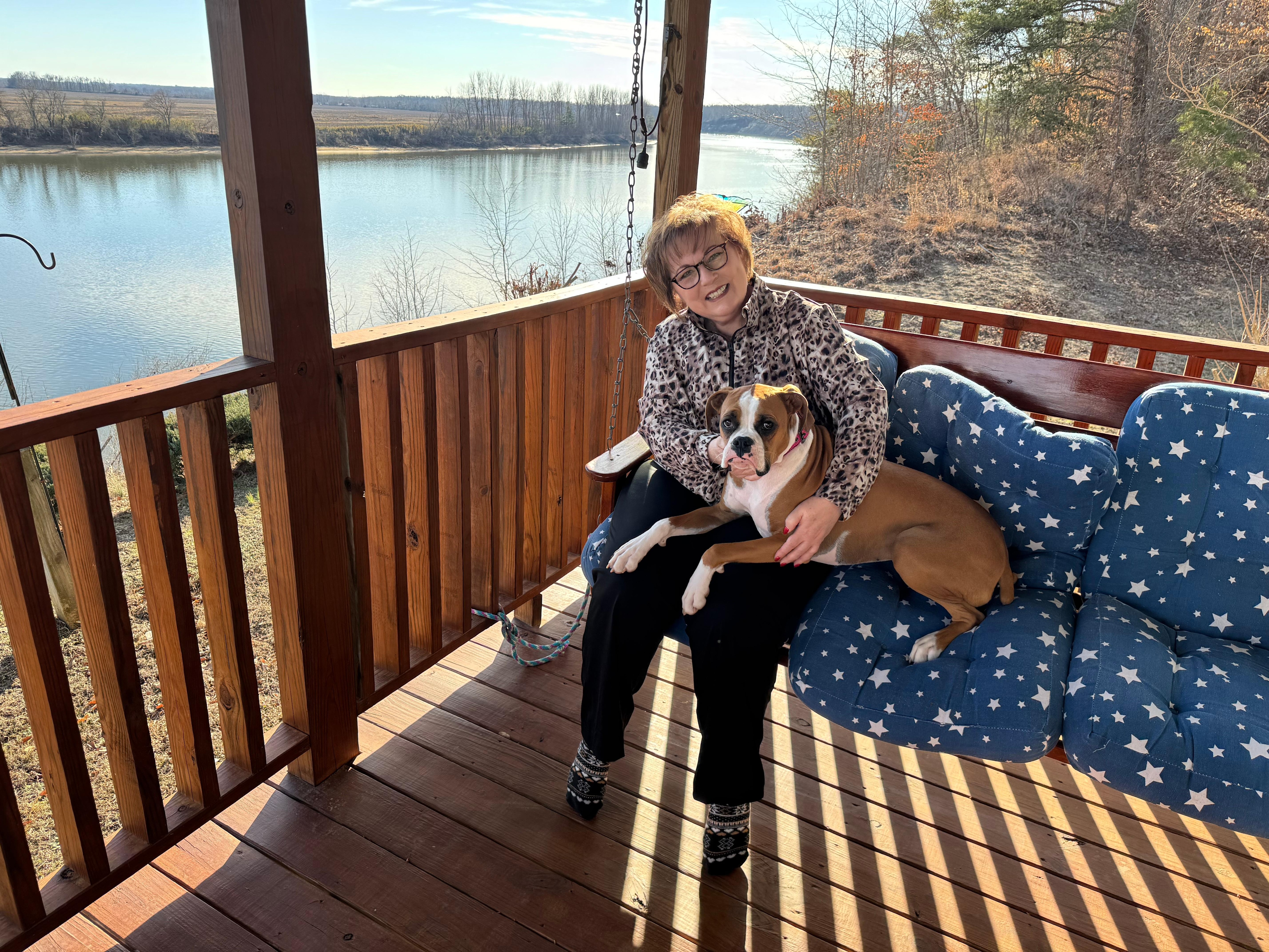 My beautiful wife and our fur baby. 