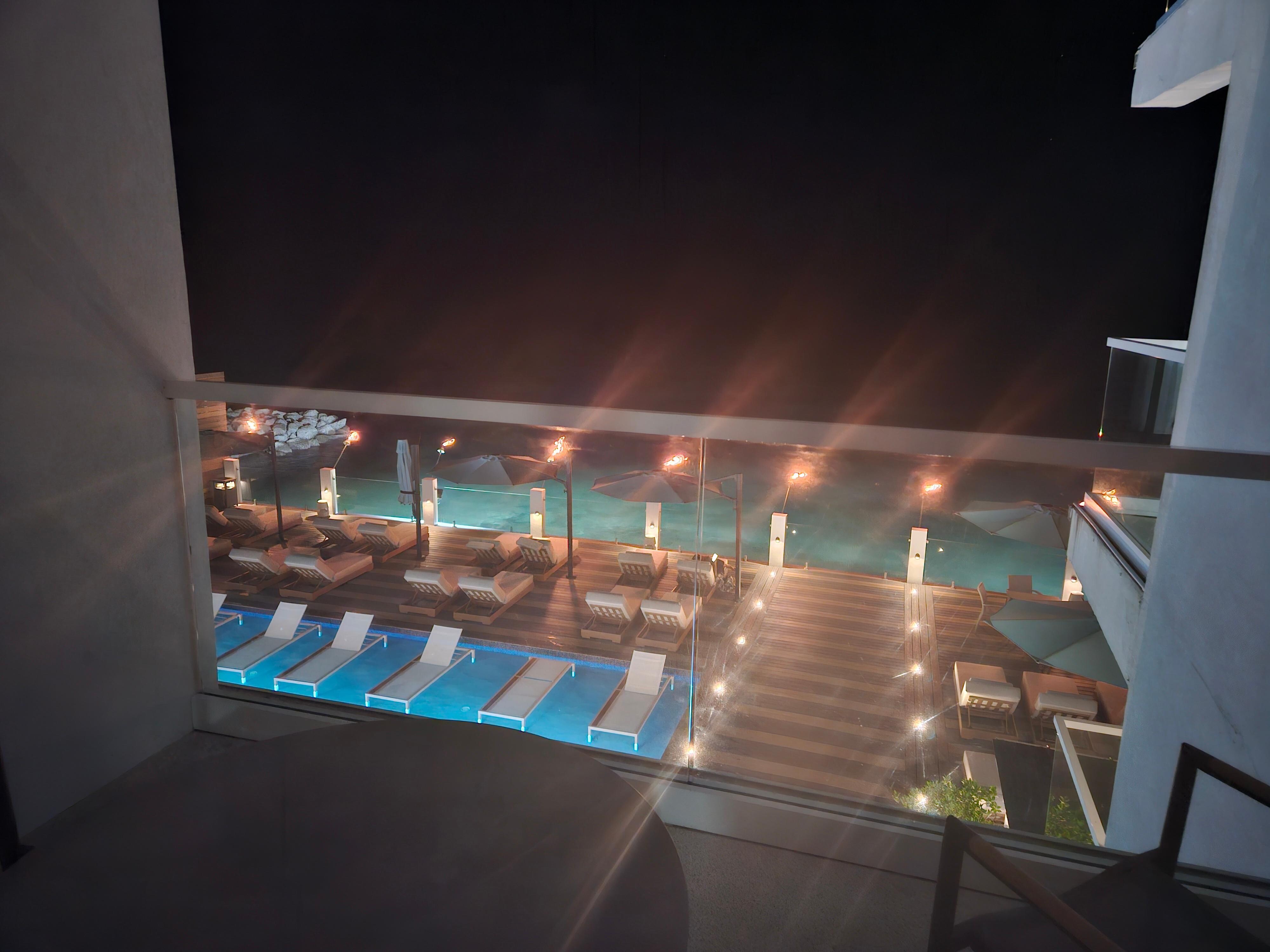 Night view off balcony