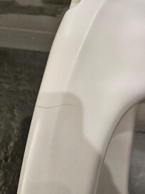 Cracked toilet seat