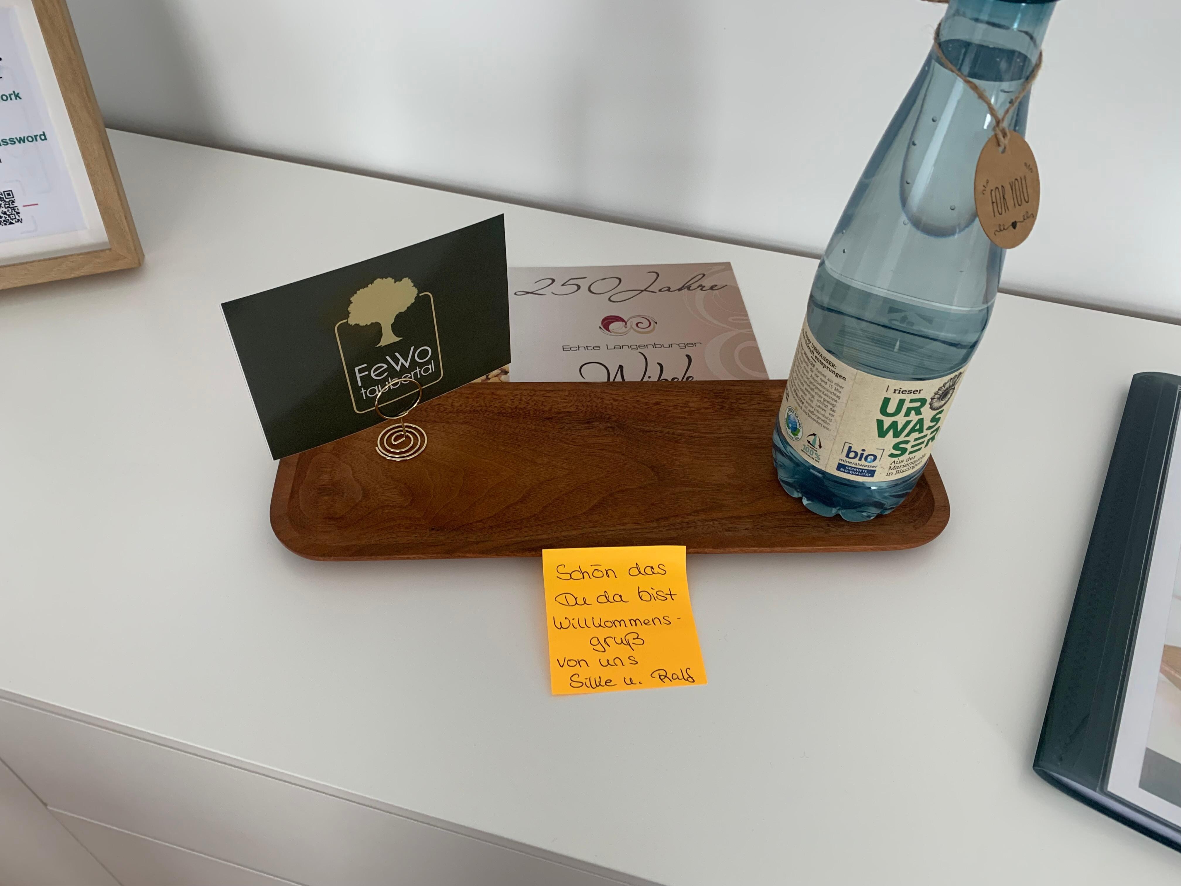 In Teil vom Willkommensgeschenk