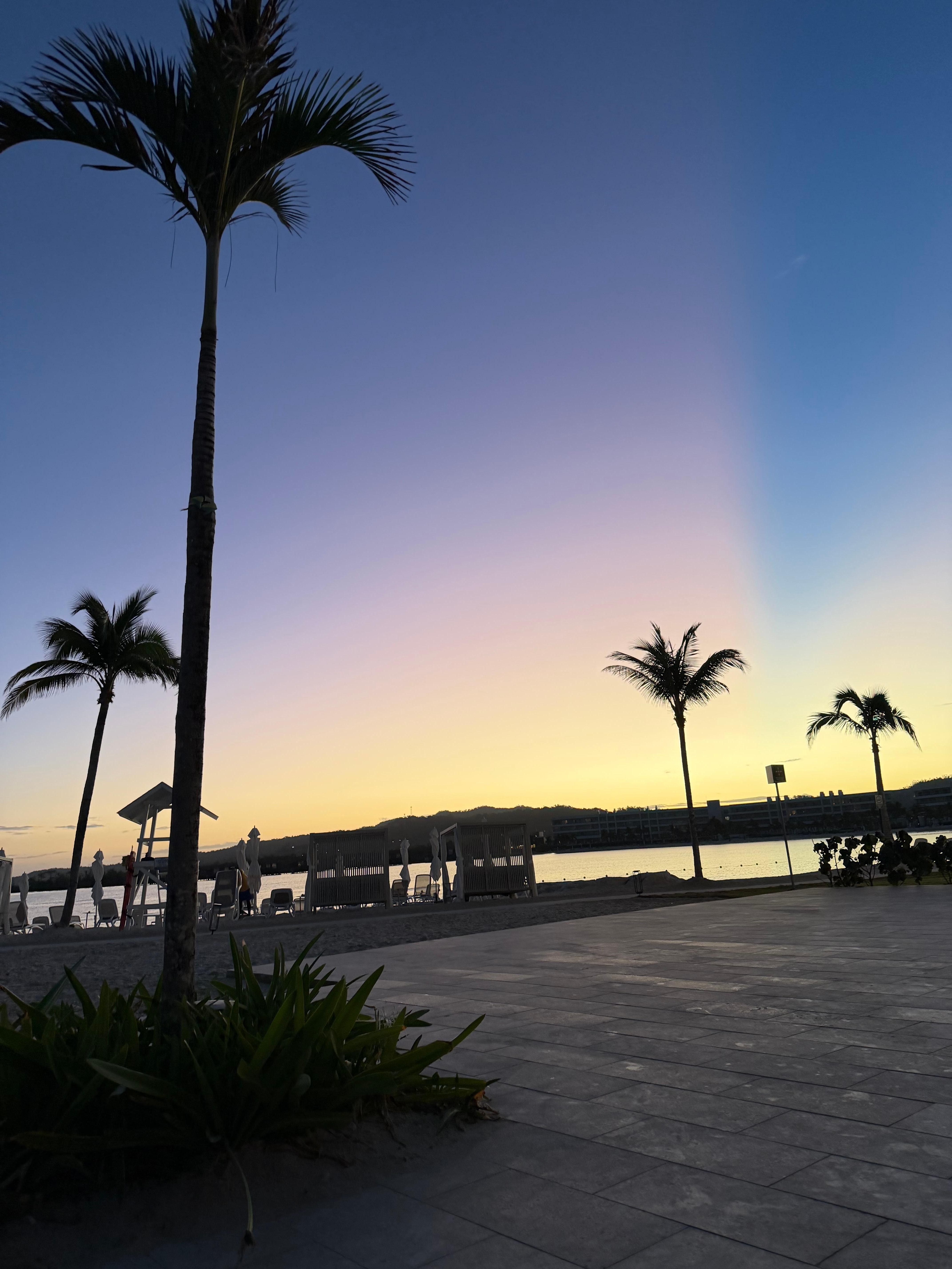 Sunrise over the horizon.