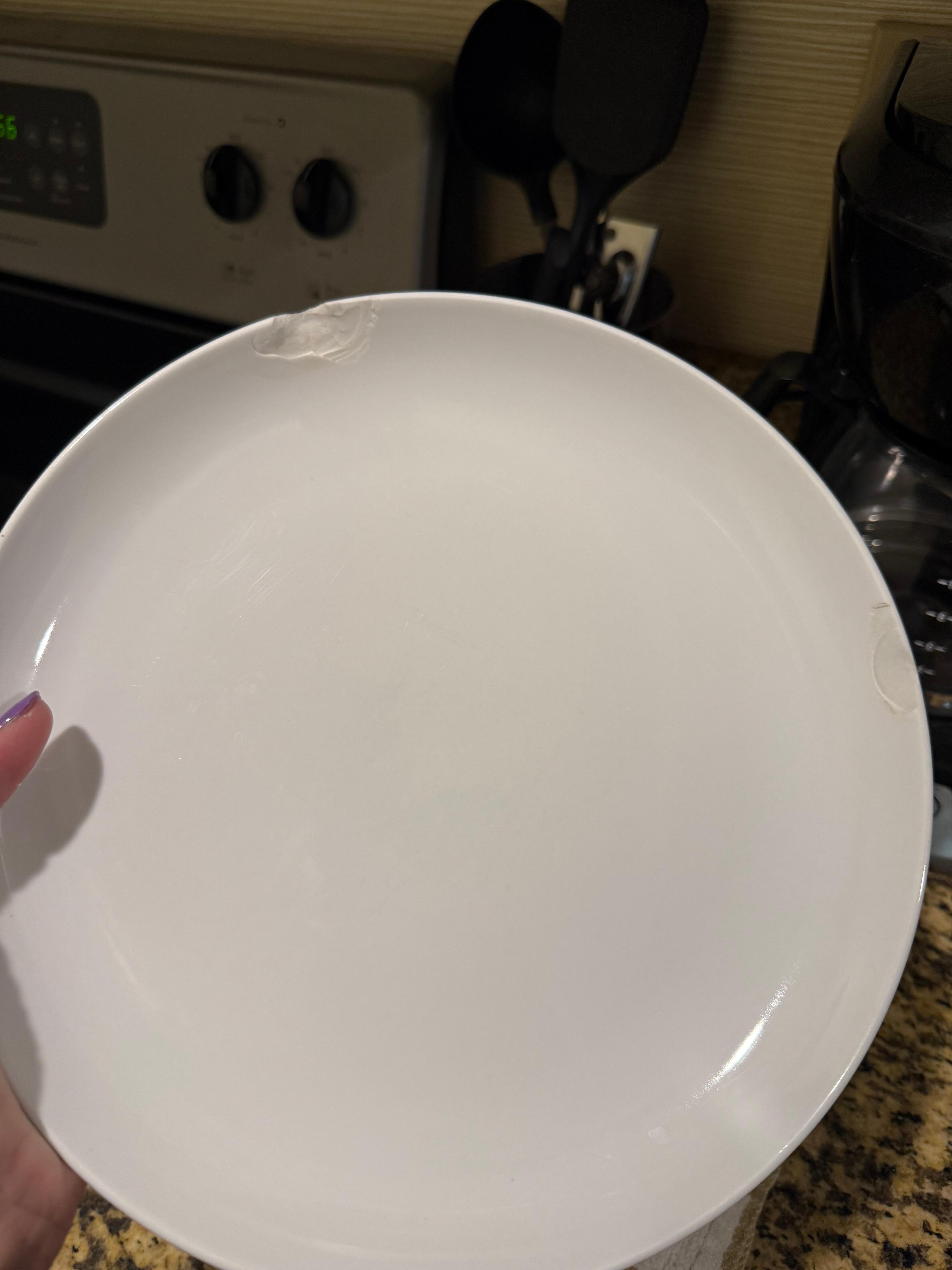 Broken plate ( only one in the room)