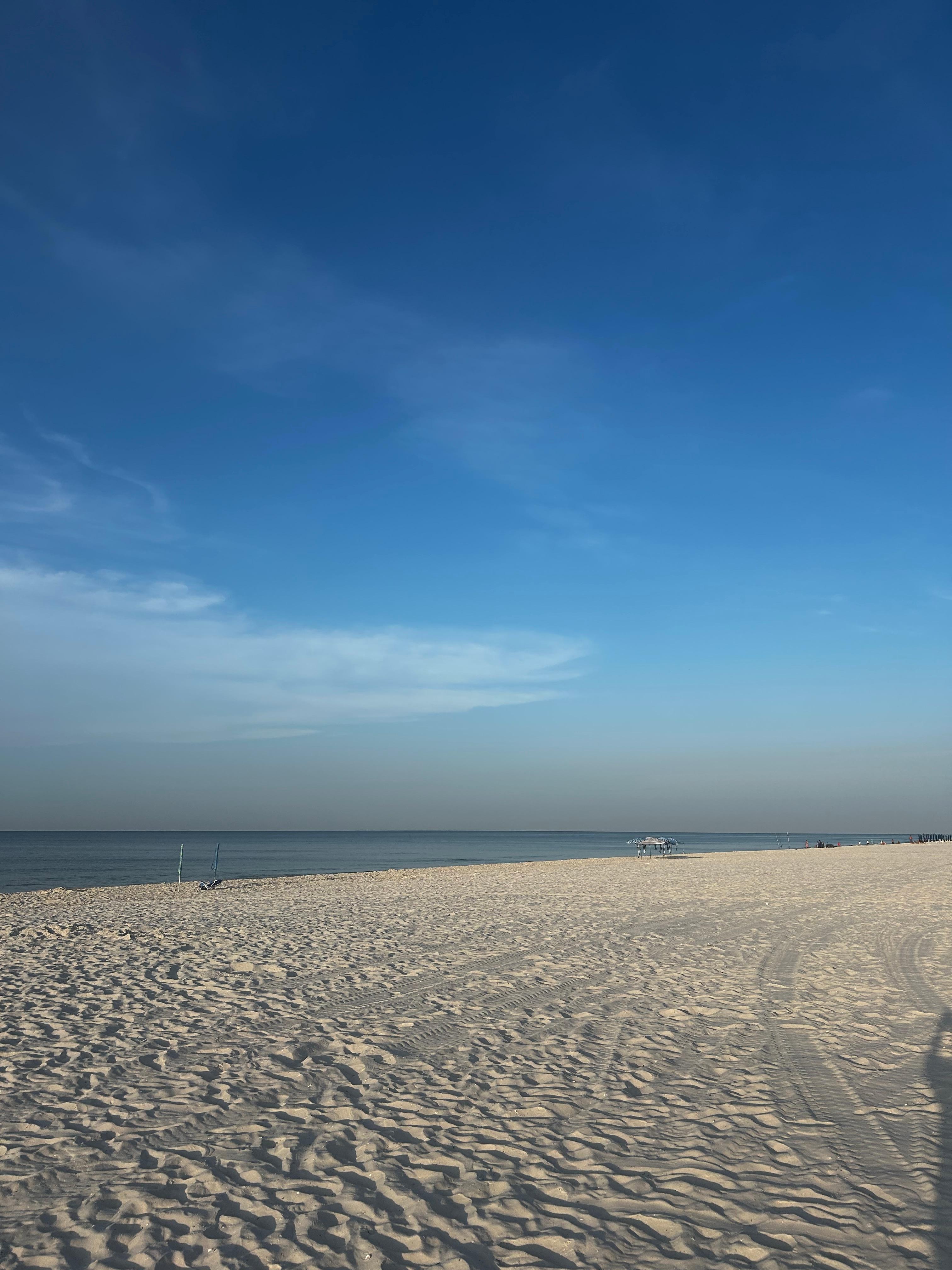 Beachside with our chairs and cooler