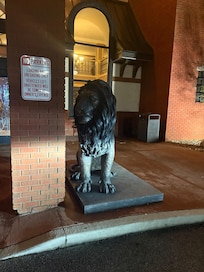 Lion out front