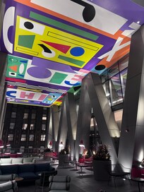 Out on the terrace of the hotel