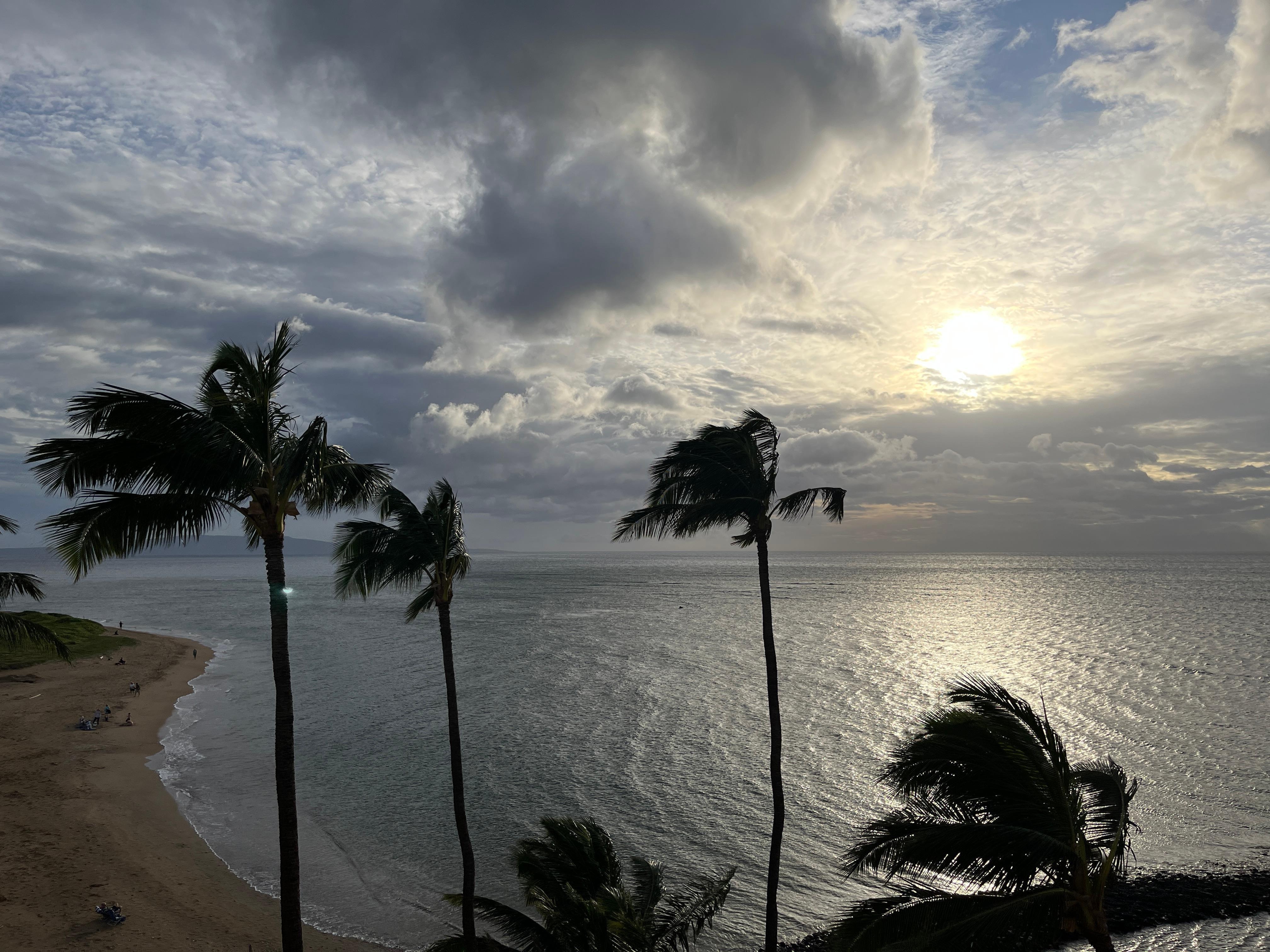 View as the sun was setting.