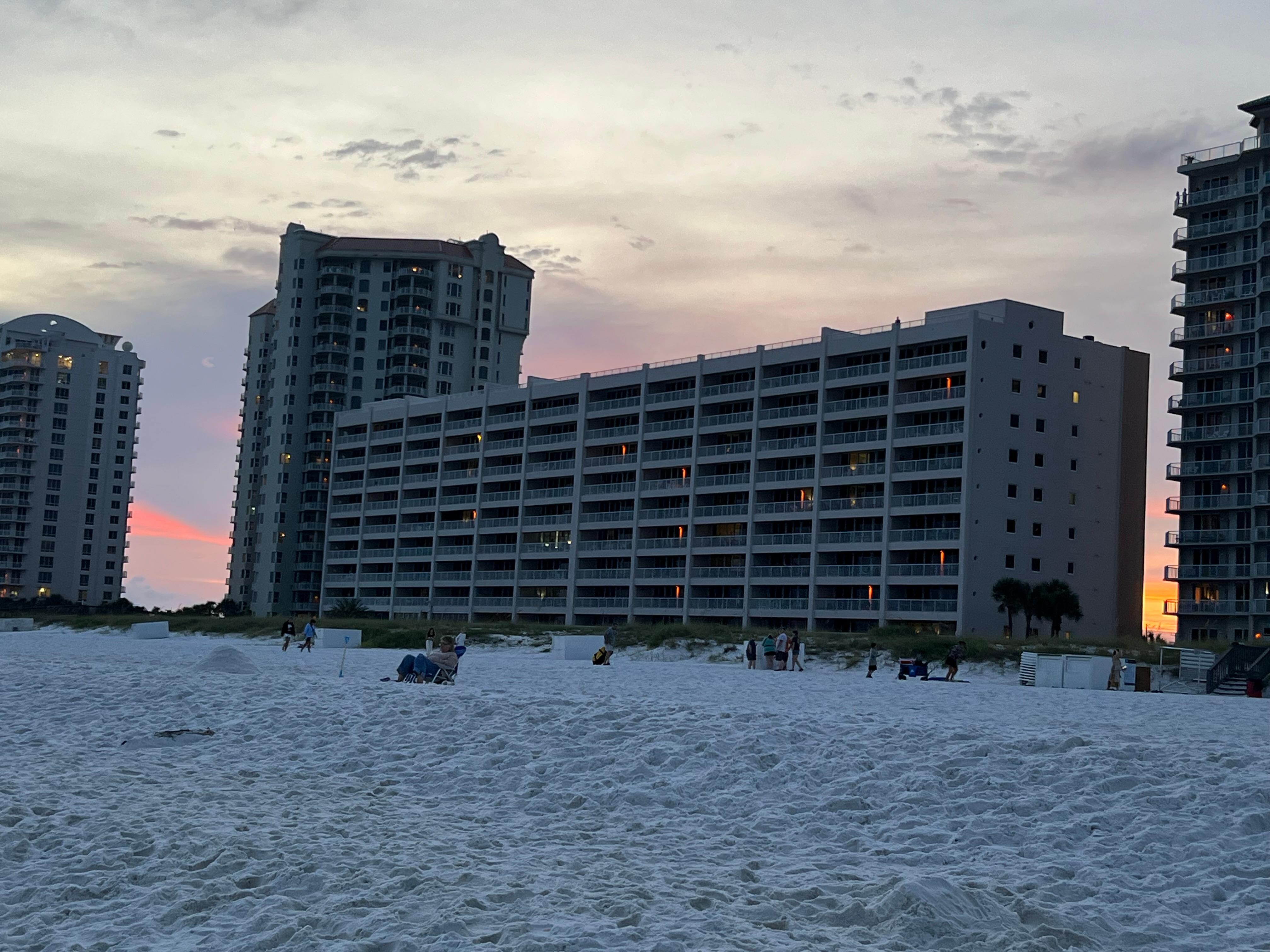 Picture of the Regency condos from the beach