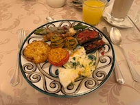 Breakfast with unique and delicious hot dishes