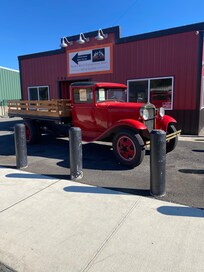 Several remodeled older homes walking down 1st St to get a bite and this truck was in front of a business.