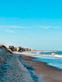 View of Rodanthe Pier from beach in front of house