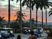 Sunset from main hotel lobbu