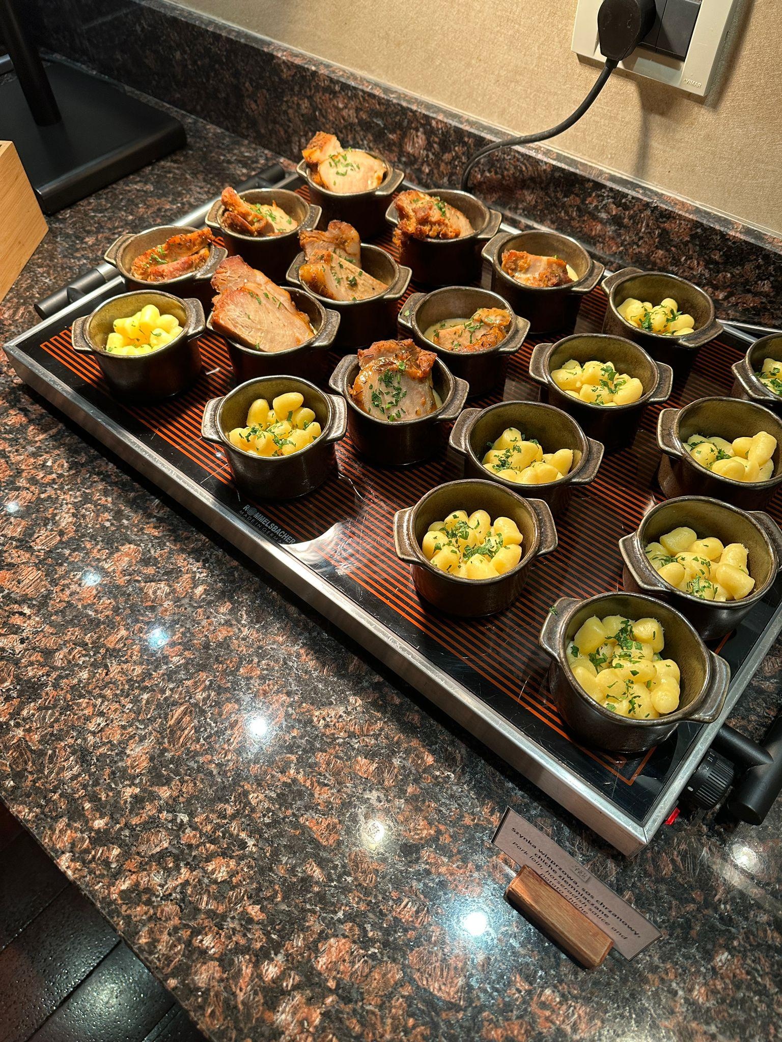 Executive lounge hot food