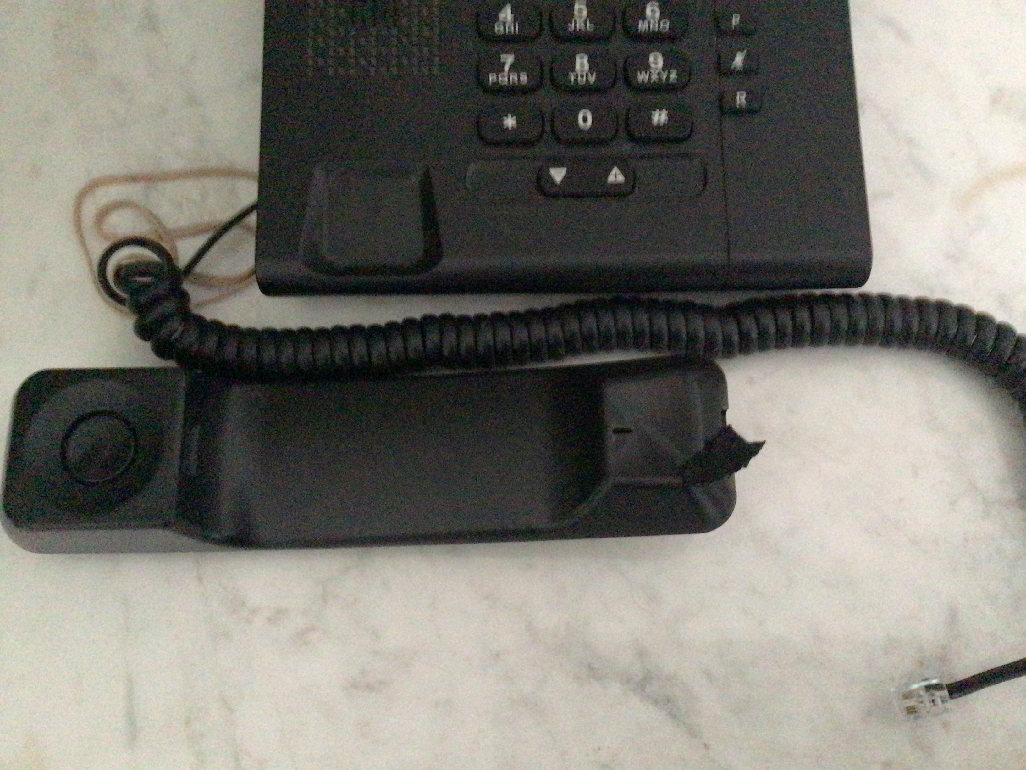 Handset repaired with tape!