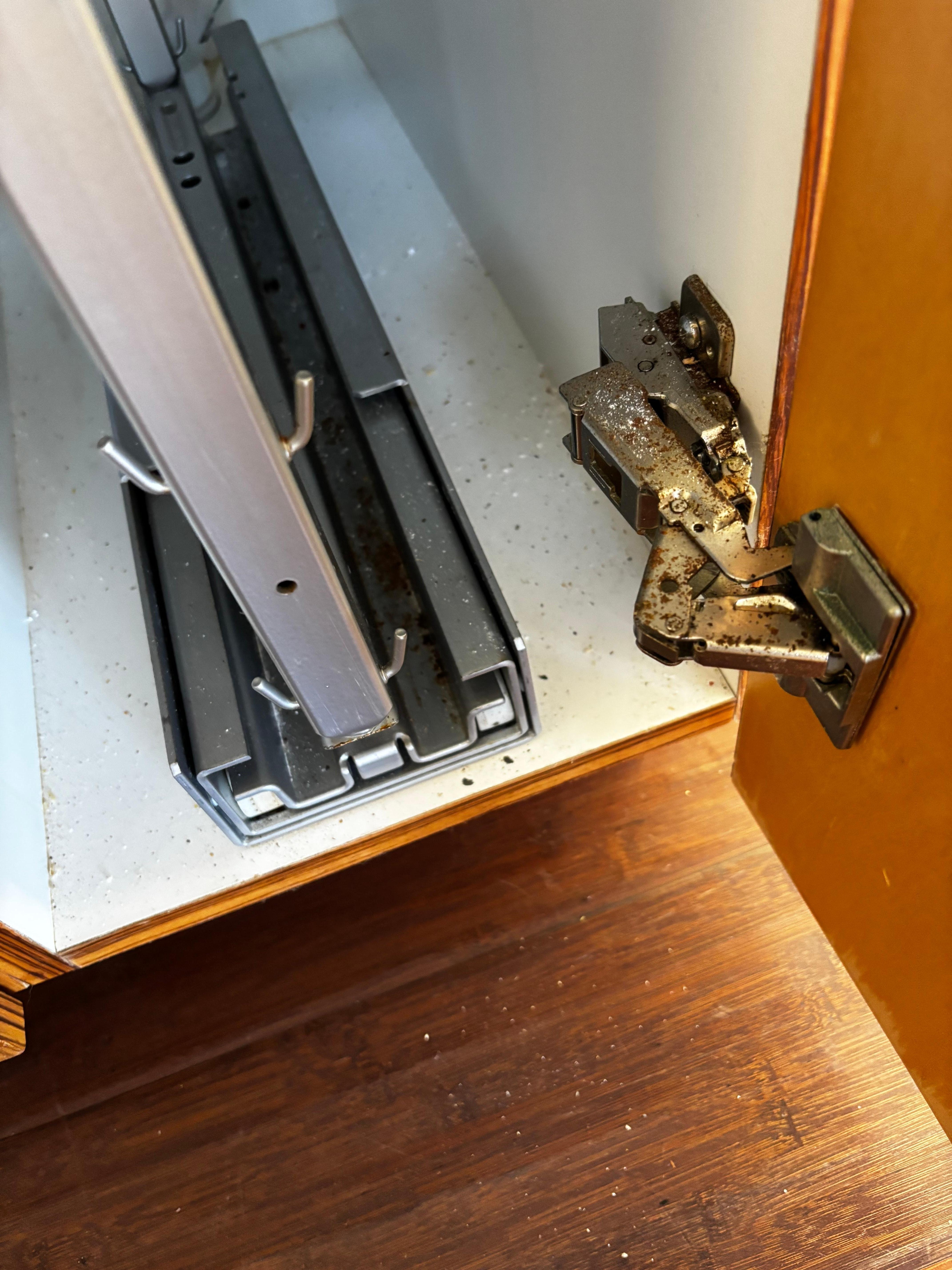 Cabinets hadn’t been cleaned