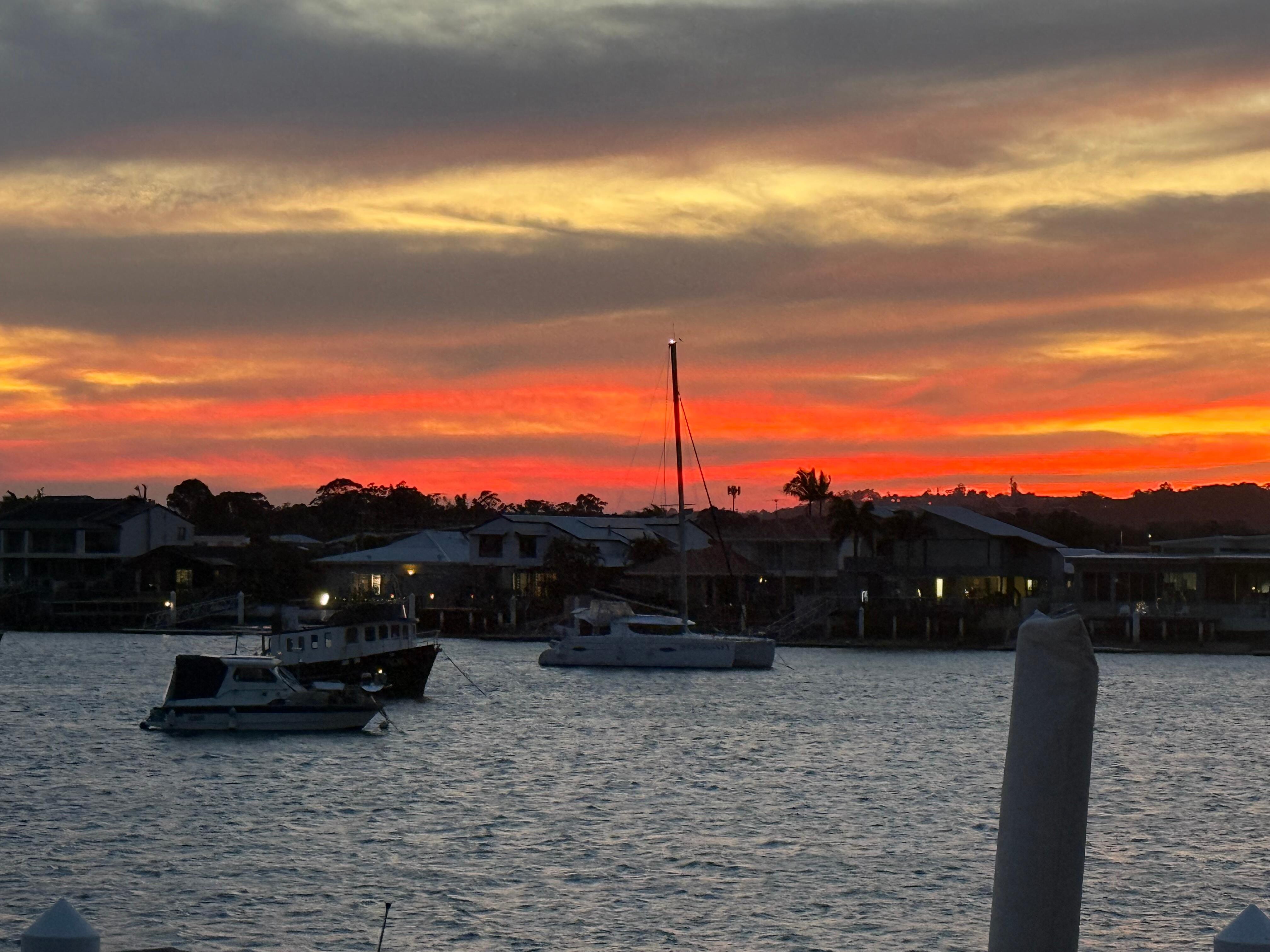 Sunset from outdoor living area