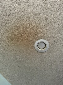 Ceiling above stove