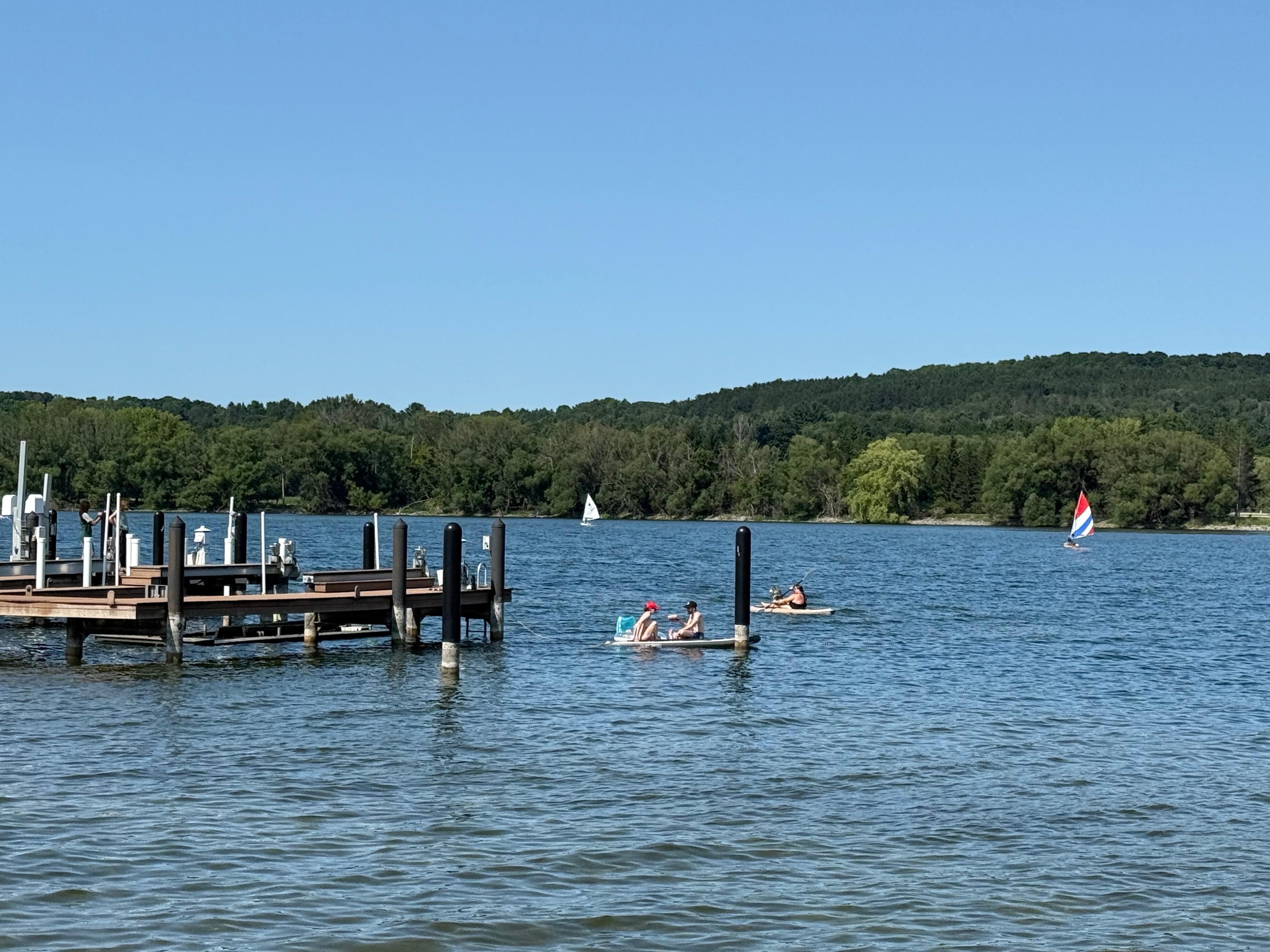 Sailing, paddling, and just floating in the sun.