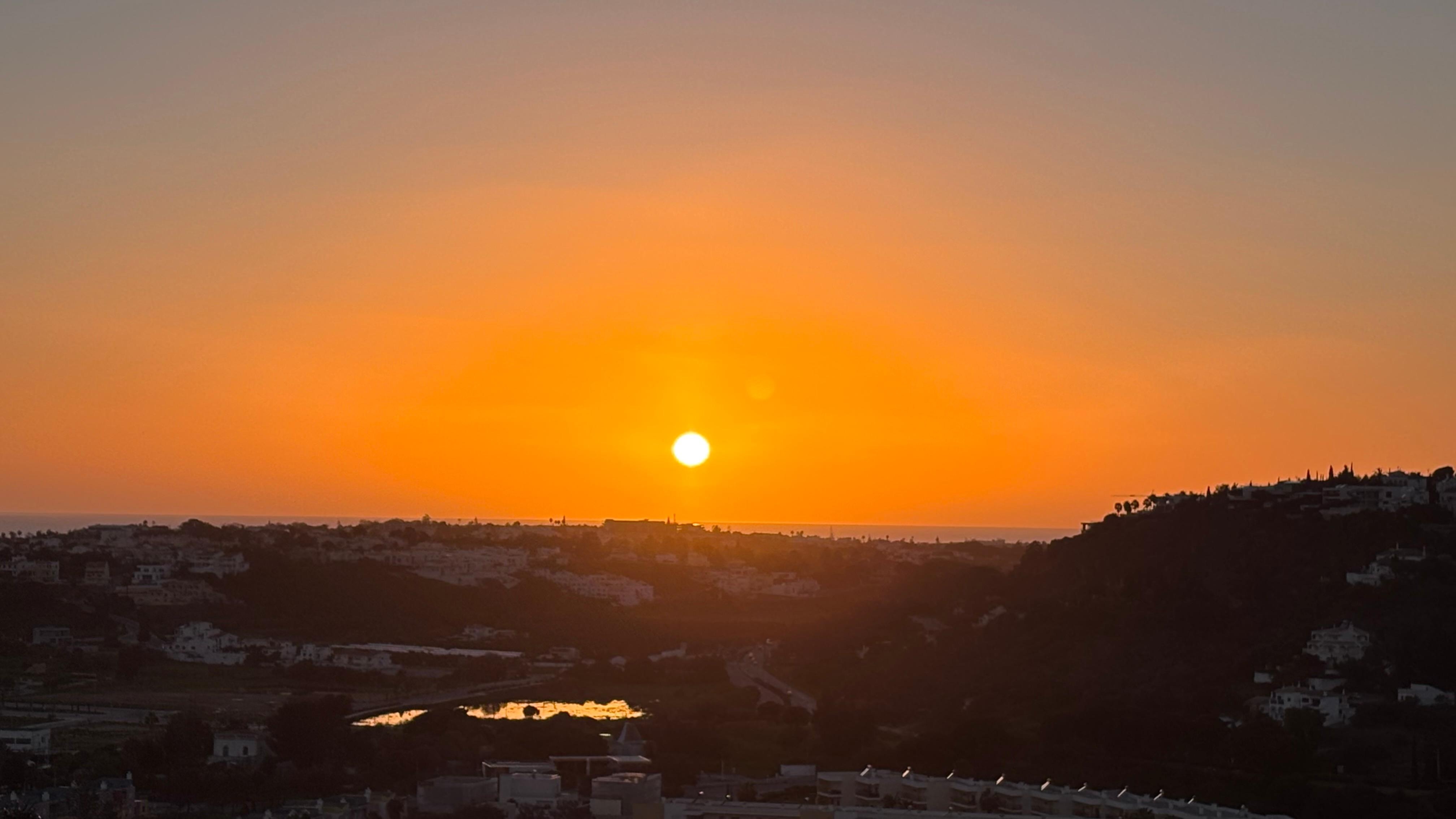 Sunset view from balcony 