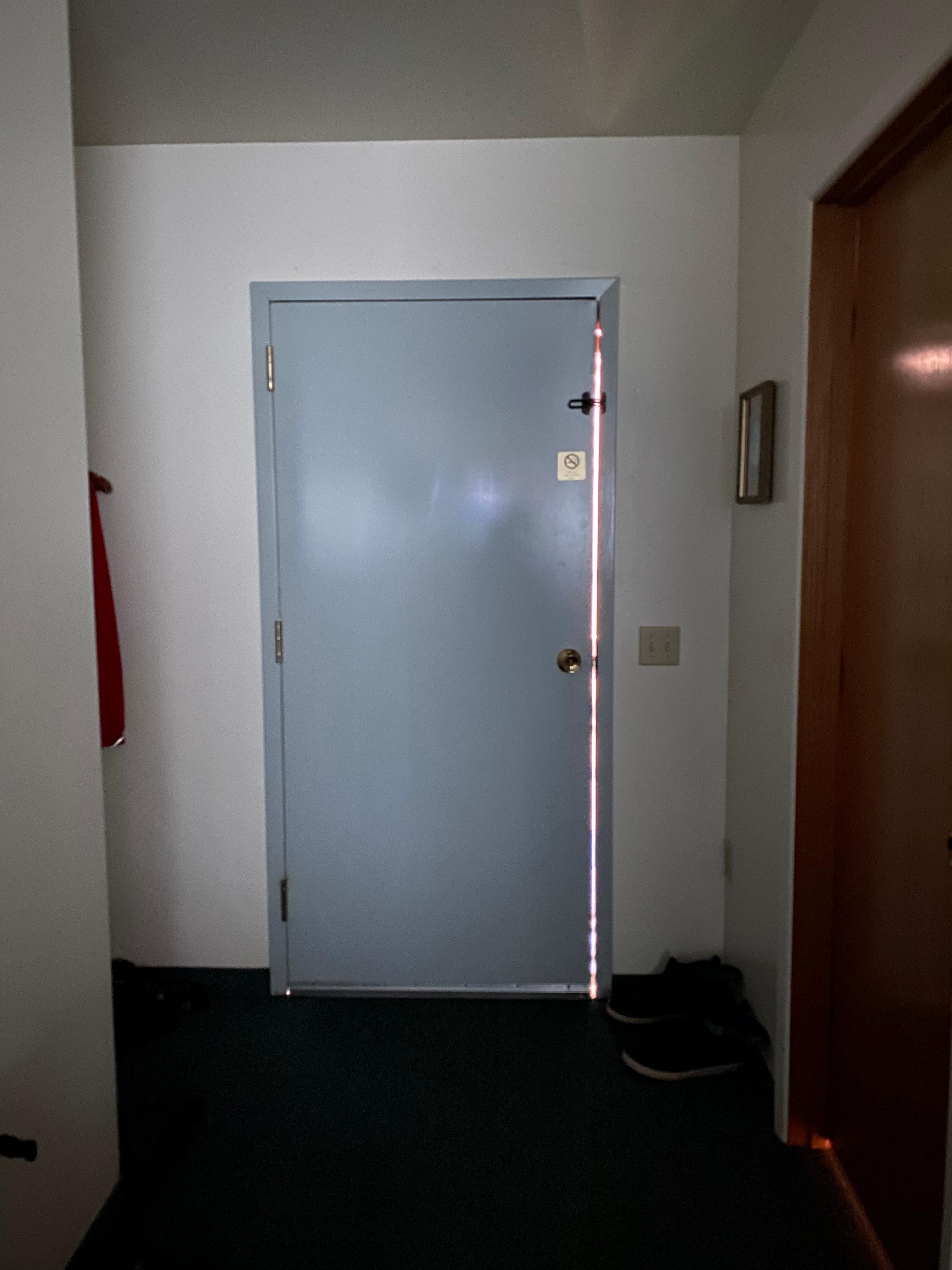 The door didn’t fit quite right.