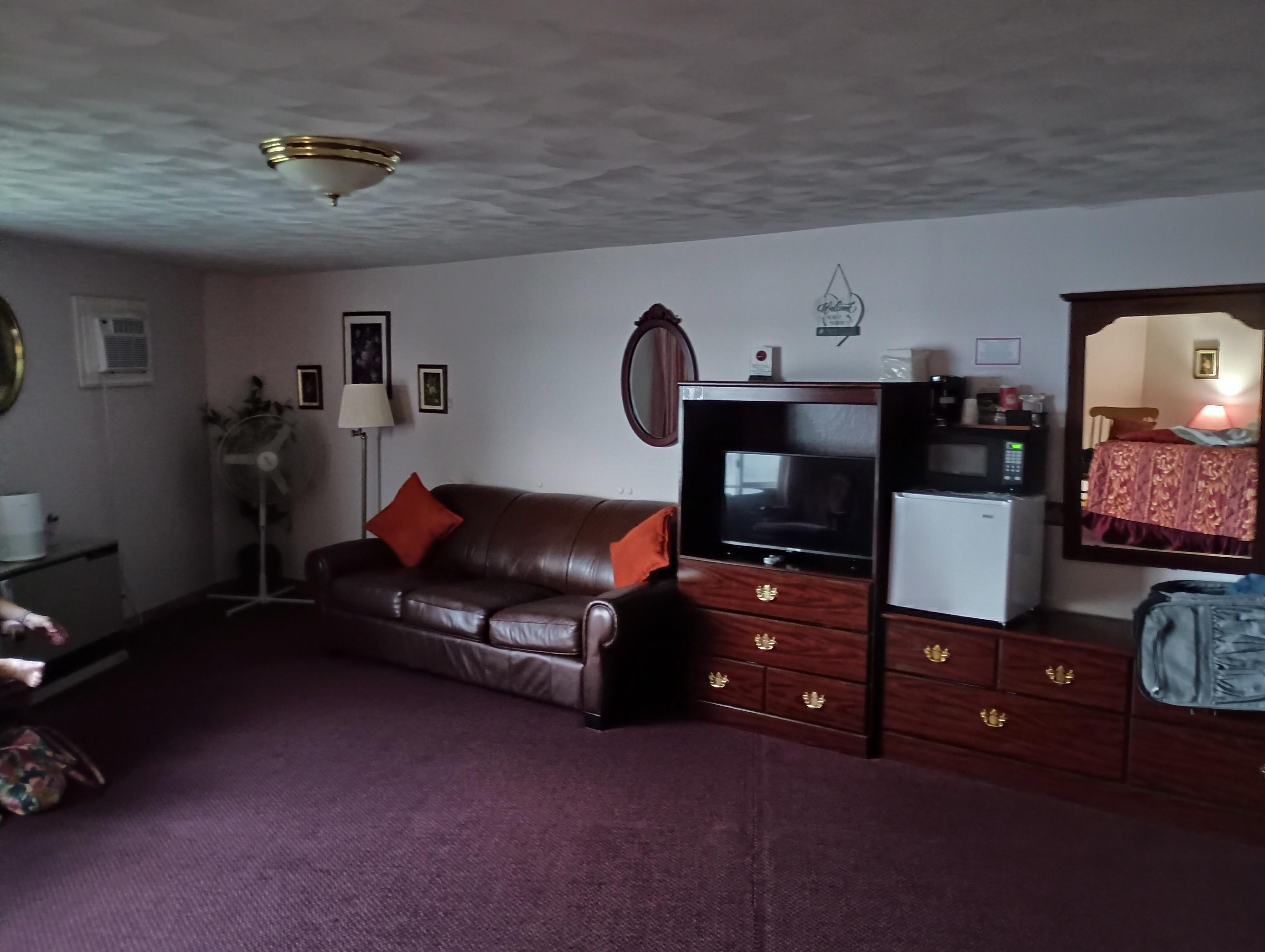Couch and tv