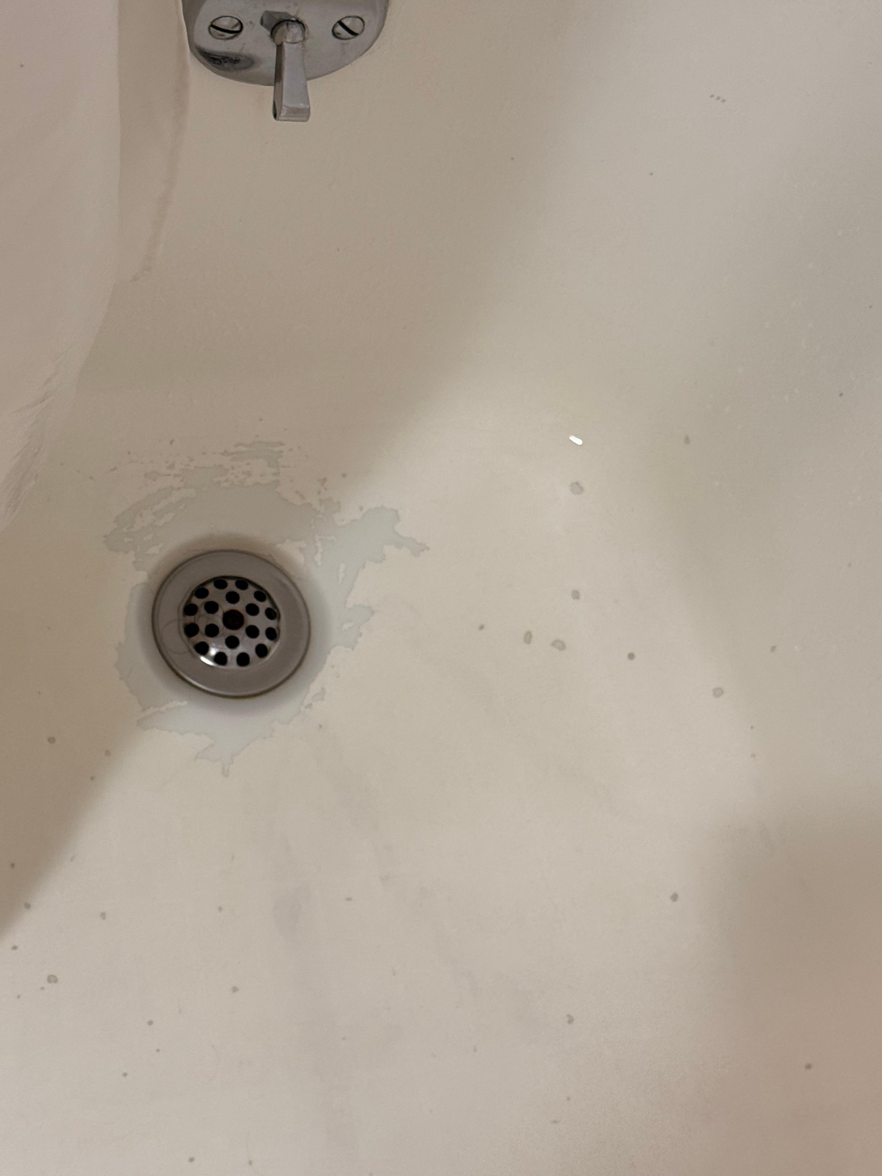 Bath tub scratches and looks dirty and dingy 