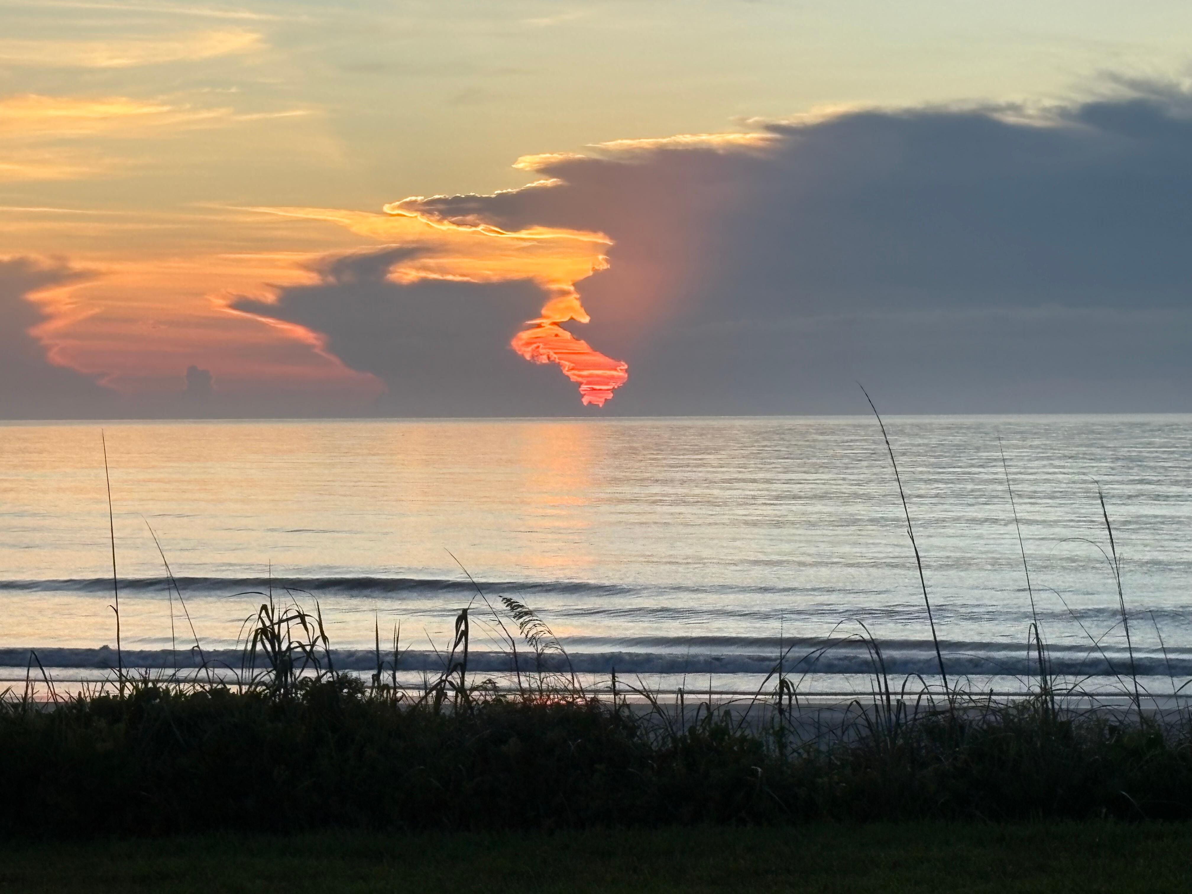 Sunrise from the patio of our condo 