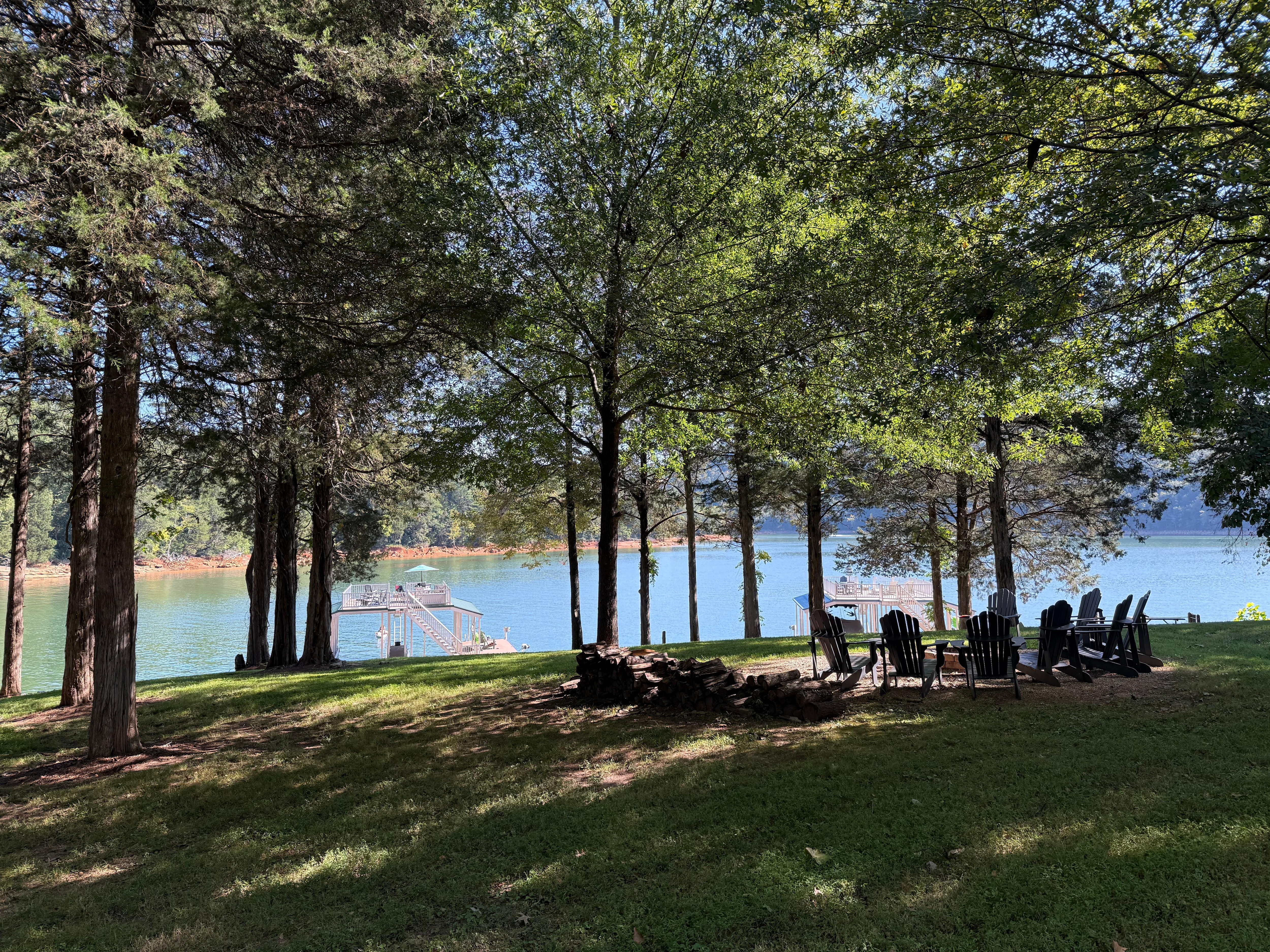 View from the spacious screened in patio