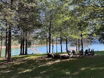 View from the spacious screened in patio