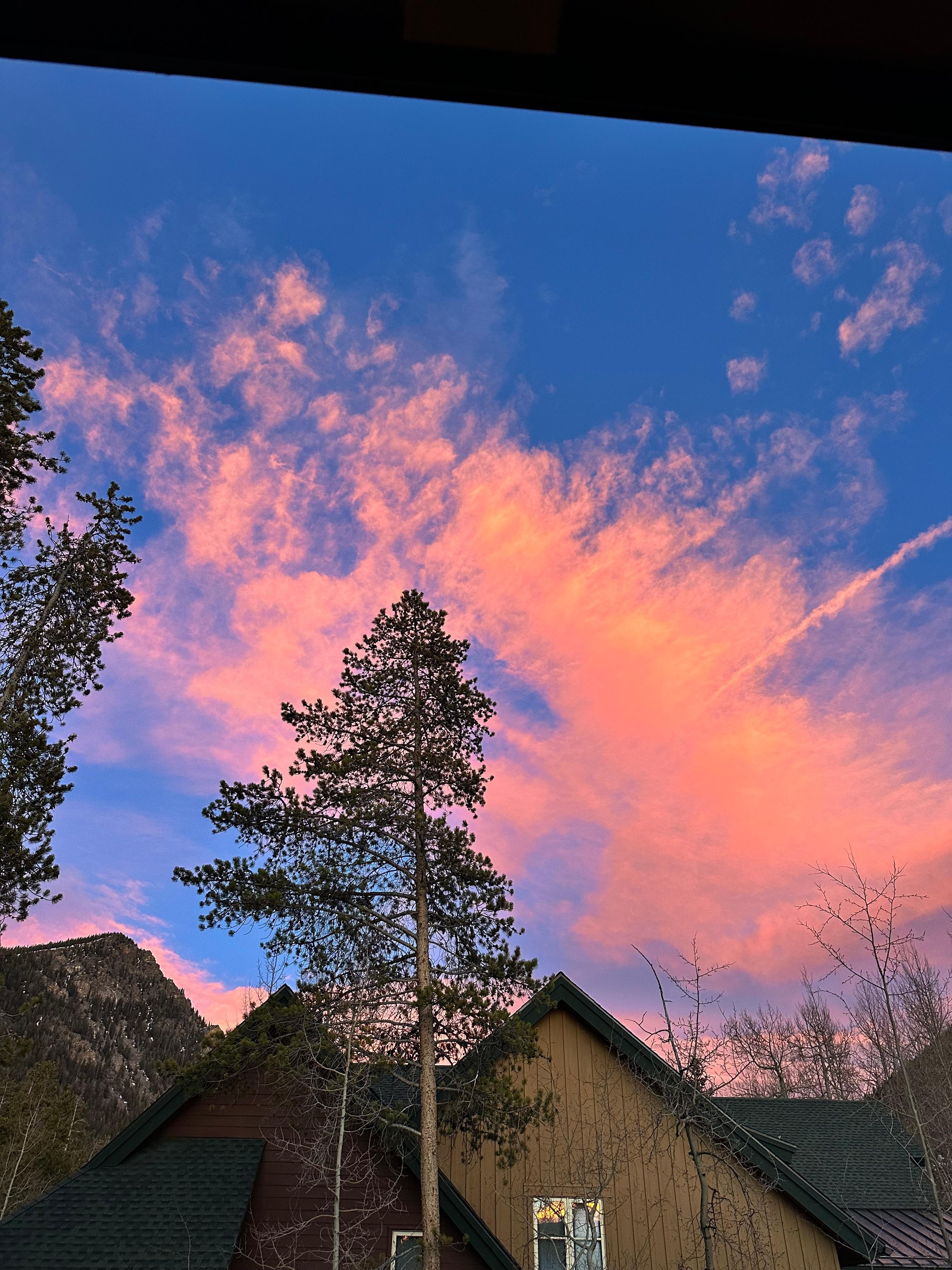 Beautiful sunset off the patio