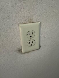 Burnt electrical outlet
