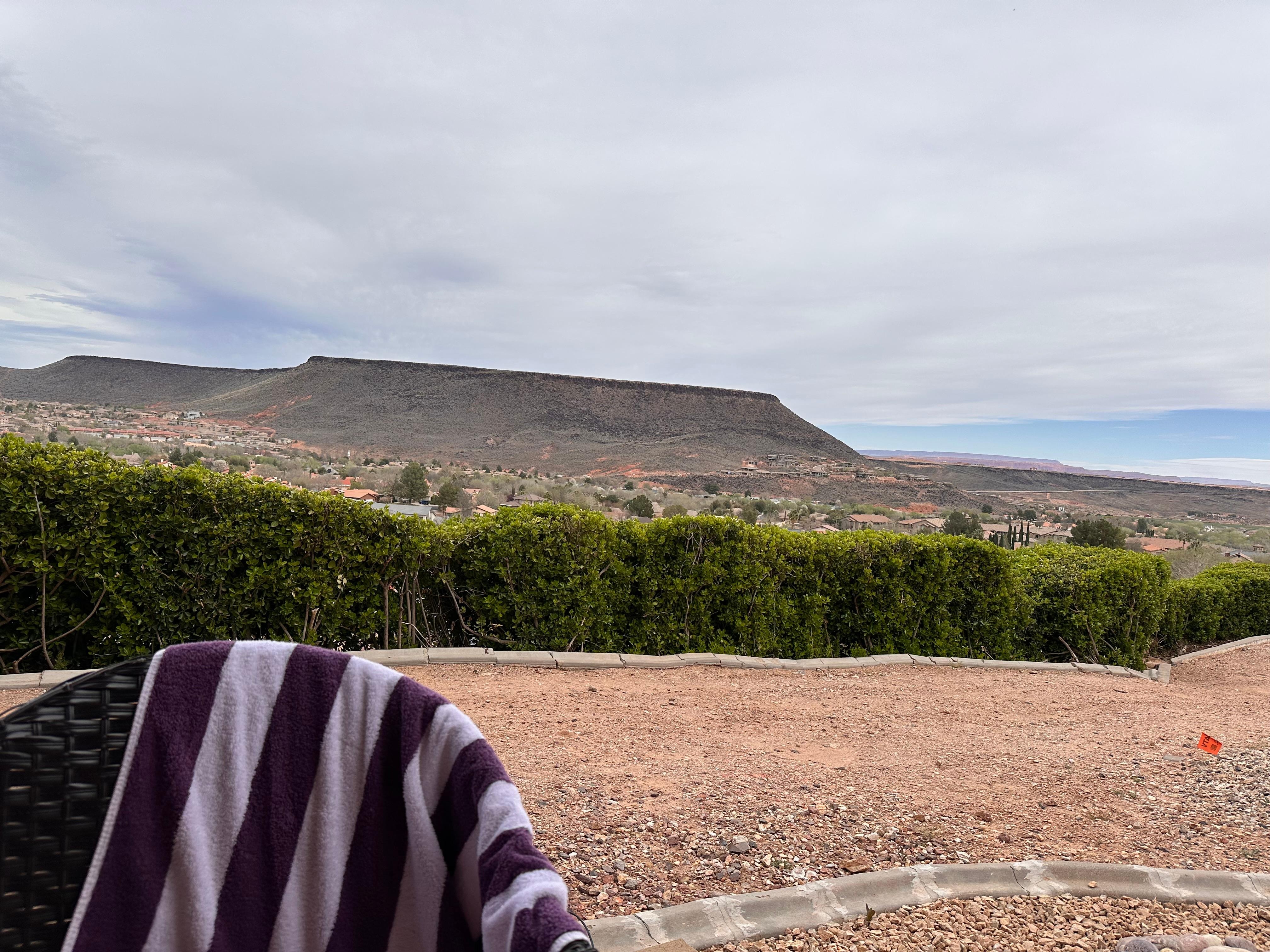 Patio view looking east