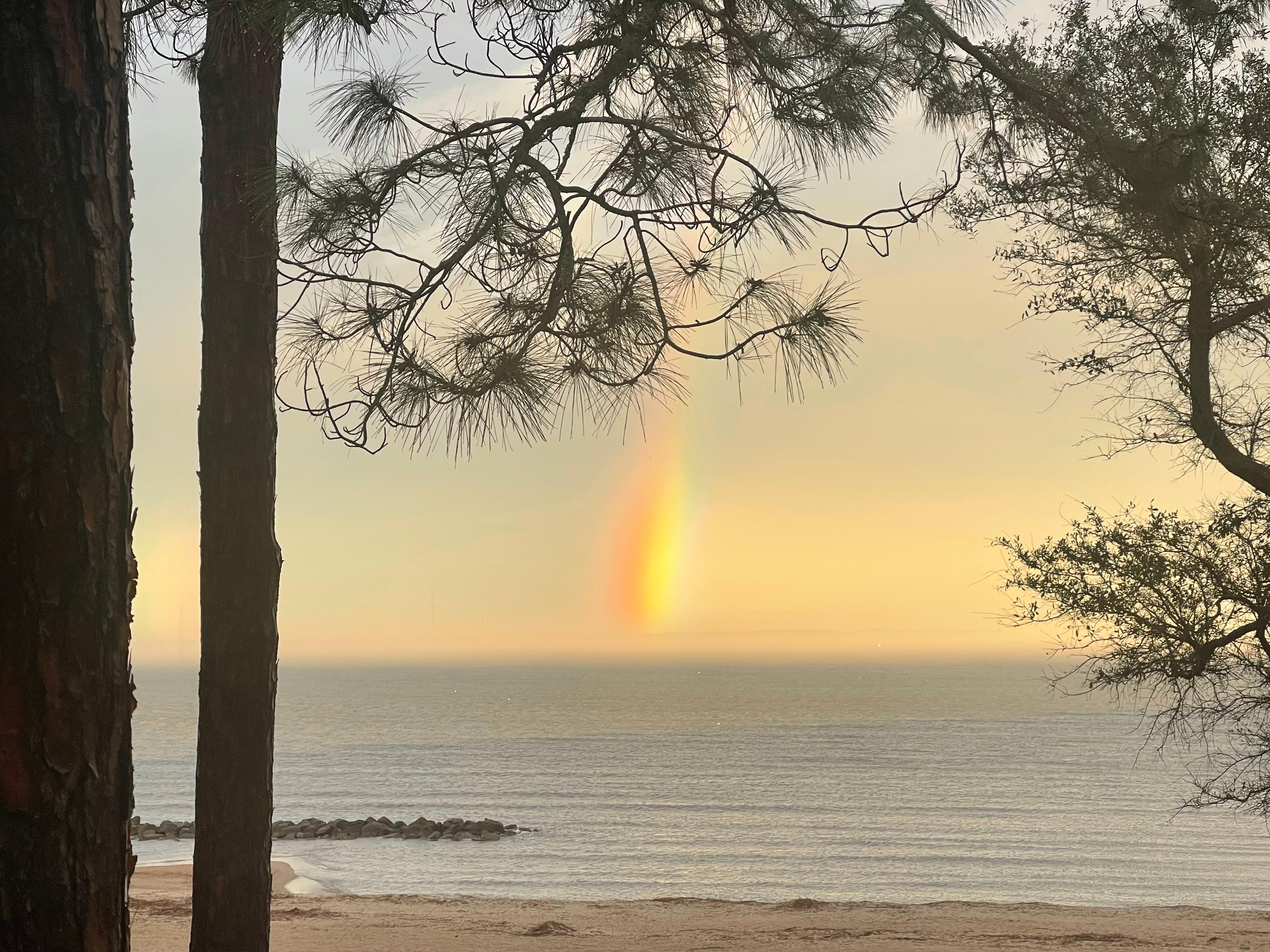 Beautiful rainbow viewed from our balcony