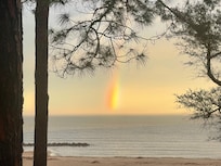 Beautiful rainbow viewed from our balcony