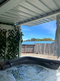 Our morning view from the hot tub.
