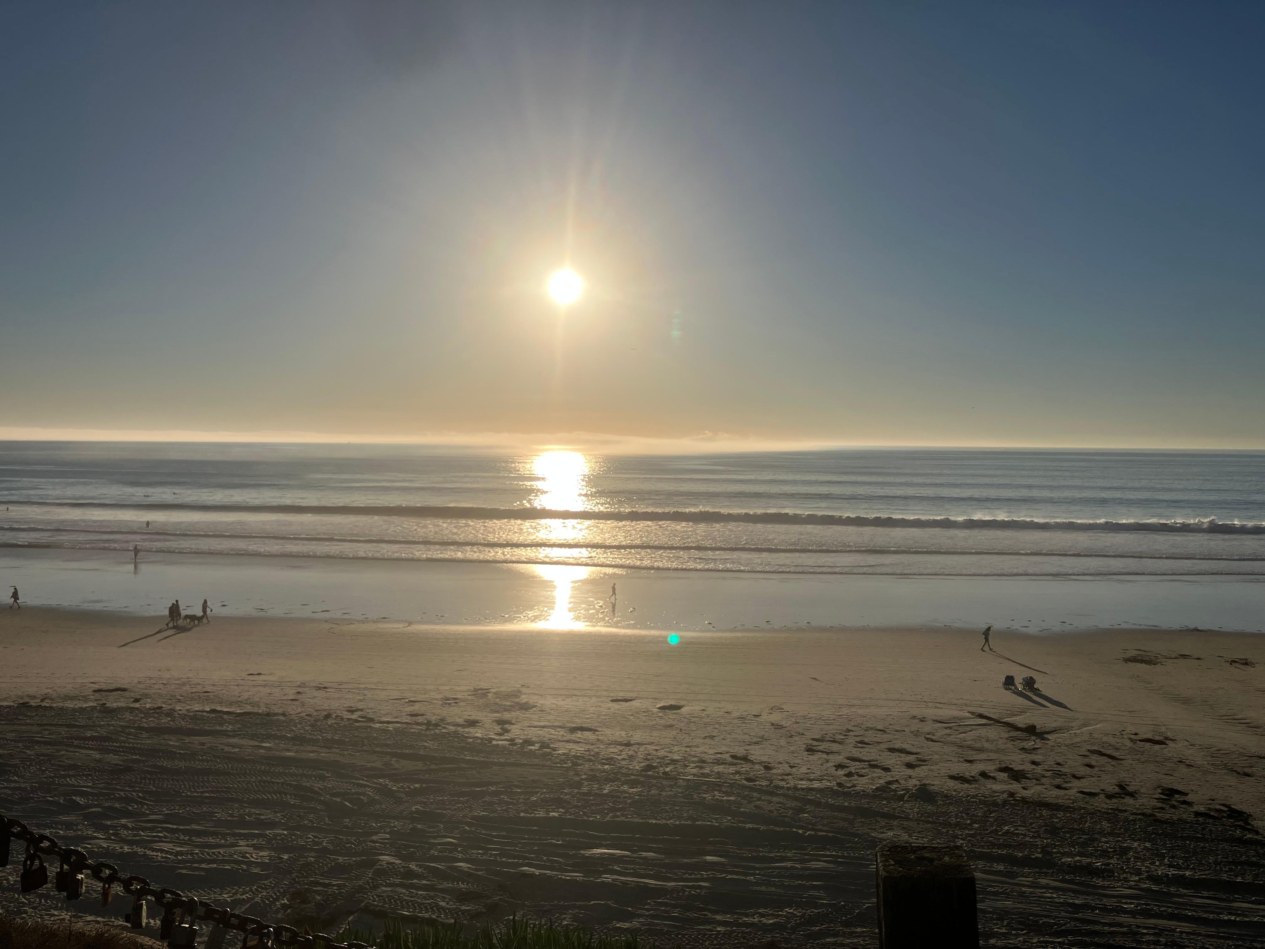 Beach les than a block away.