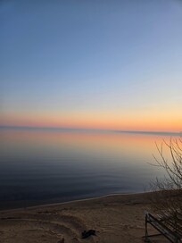 Sunrise had a beautiful haze.