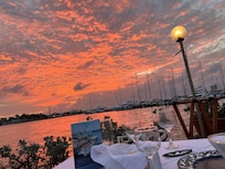 Restaurant about 10 mins. Away by taxi. Perfect spot for watching sunset.